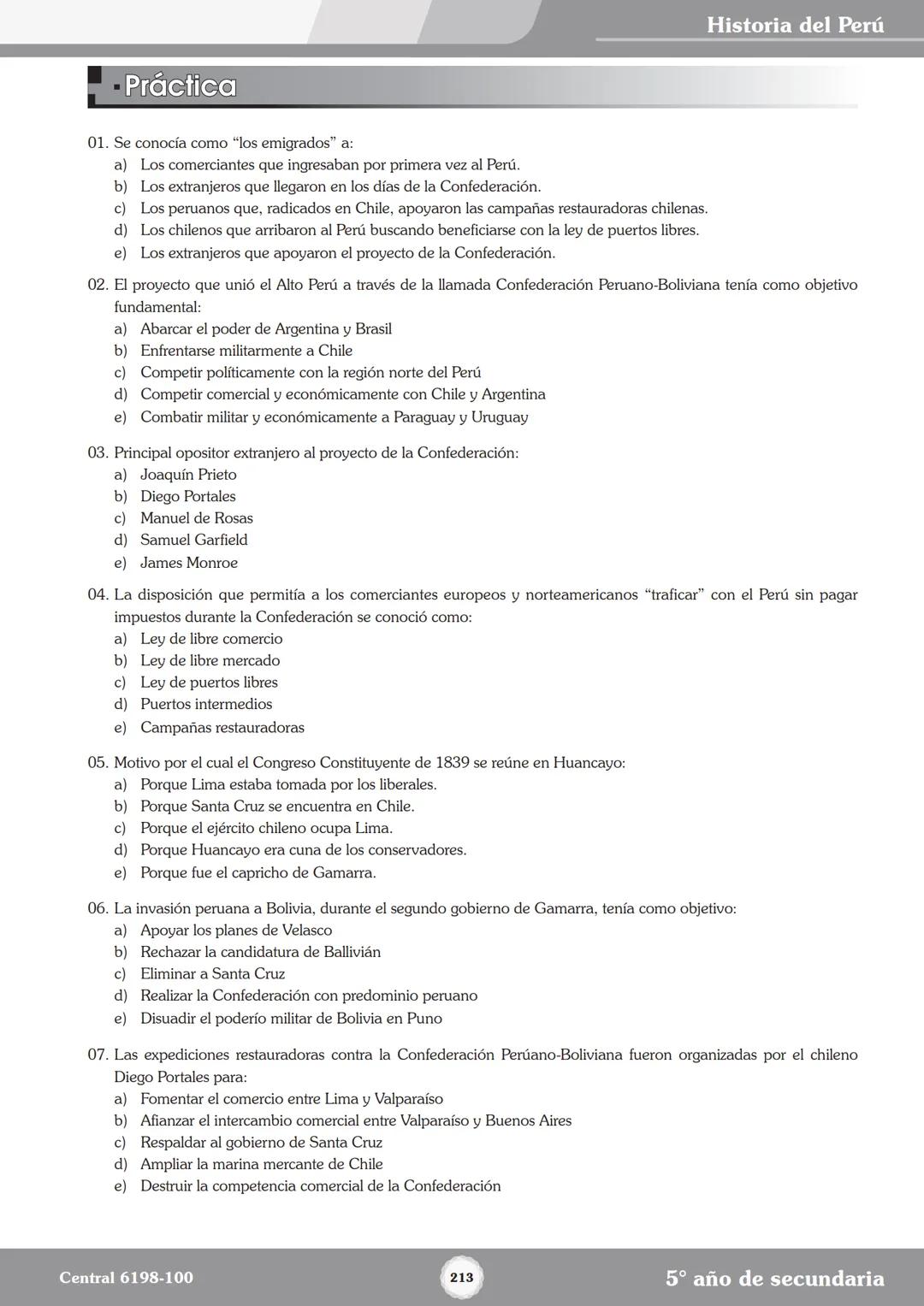 Colegios
# TRILCE
5.º San Marcos
Historia del Perú # Índice
I Bimestre
Capítulo 1
Primeros Pobladores Americanos
5
Capítulo 2
Poblamient
