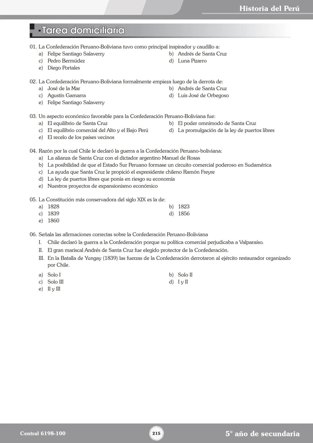 Colegios
# TRILCE
5.º San Marcos
Historia del Perú # Índice
I Bimestre
Capítulo 1
Primeros Pobladores Americanos
5
Capítulo 2
Poblamient