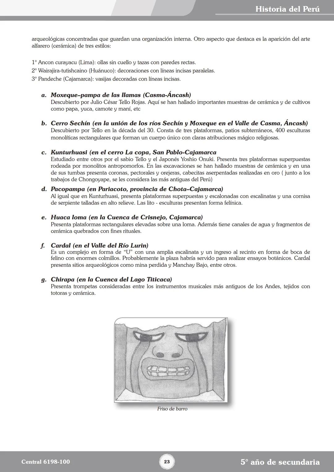 Colegios
# TRILCE
5.º San Marcos
Historia del Perú # Índice
I Bimestre
Capítulo 1
Primeros Pobladores Americanos
5
Capítulo 2
Poblamient