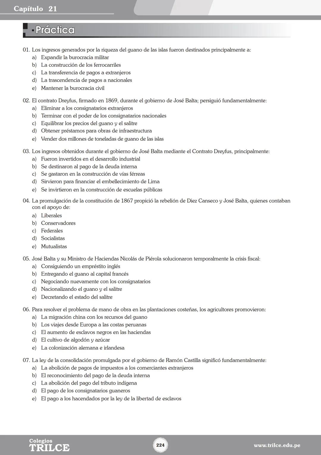 Colegios
# TRILCE
5.º San Marcos
Historia del Perú # Índice
I Bimestre
Capítulo 1
Primeros Pobladores Americanos
5
Capítulo 2
Poblamient