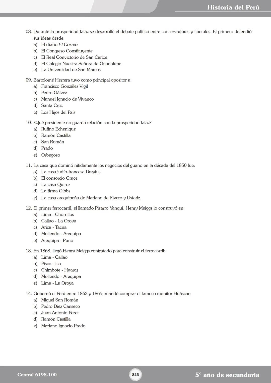 Colegios
# TRILCE
5.º San Marcos
Historia del Perú # Índice
I Bimestre
Capítulo 1
Primeros Pobladores Americanos
5
Capítulo 2
Poblamient