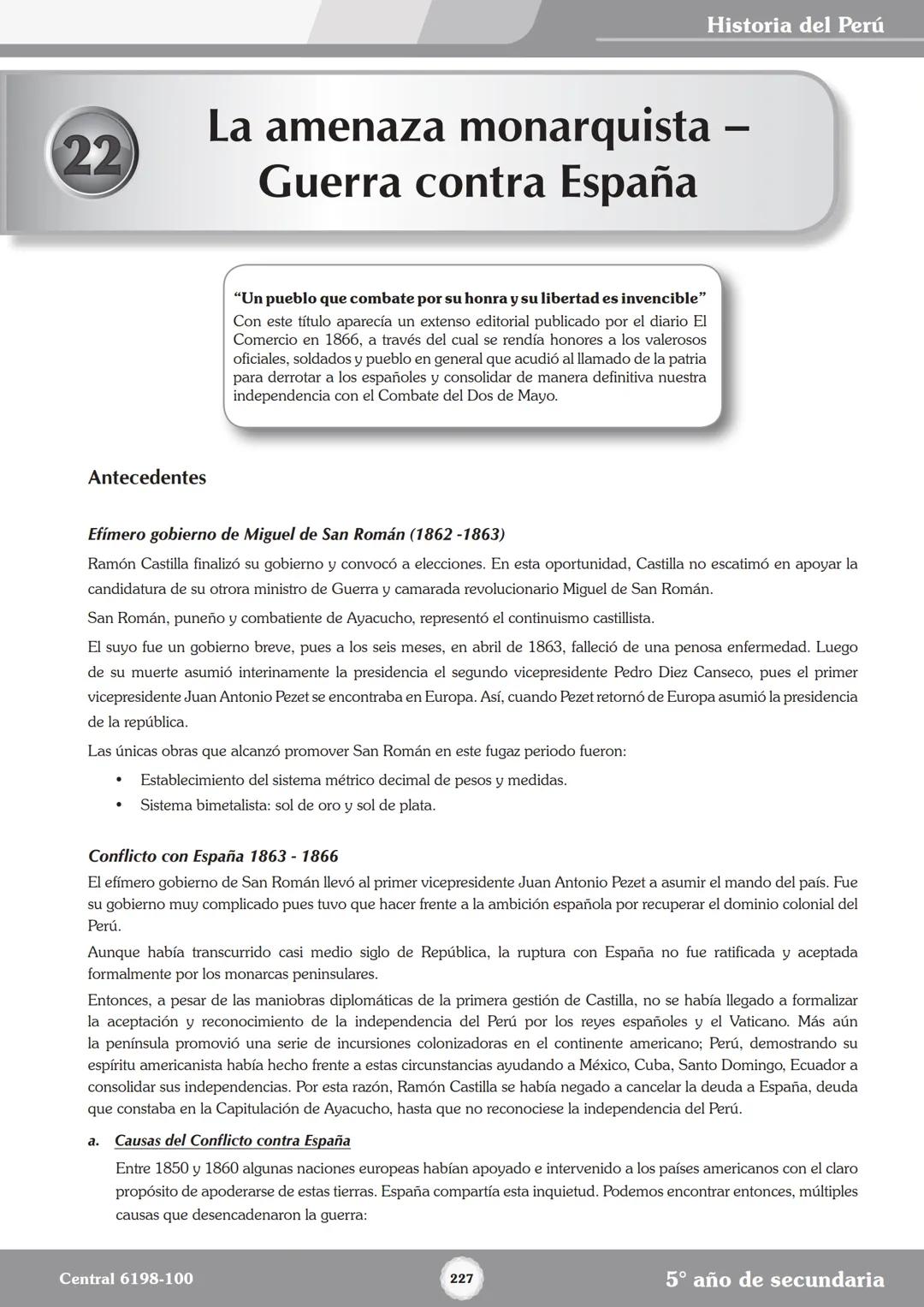 Colegios
# TRILCE
5.º San Marcos
Historia del Perú # Índice
I Bimestre
Capítulo 1
Primeros Pobladores Americanos
5
Capítulo 2
Poblamient