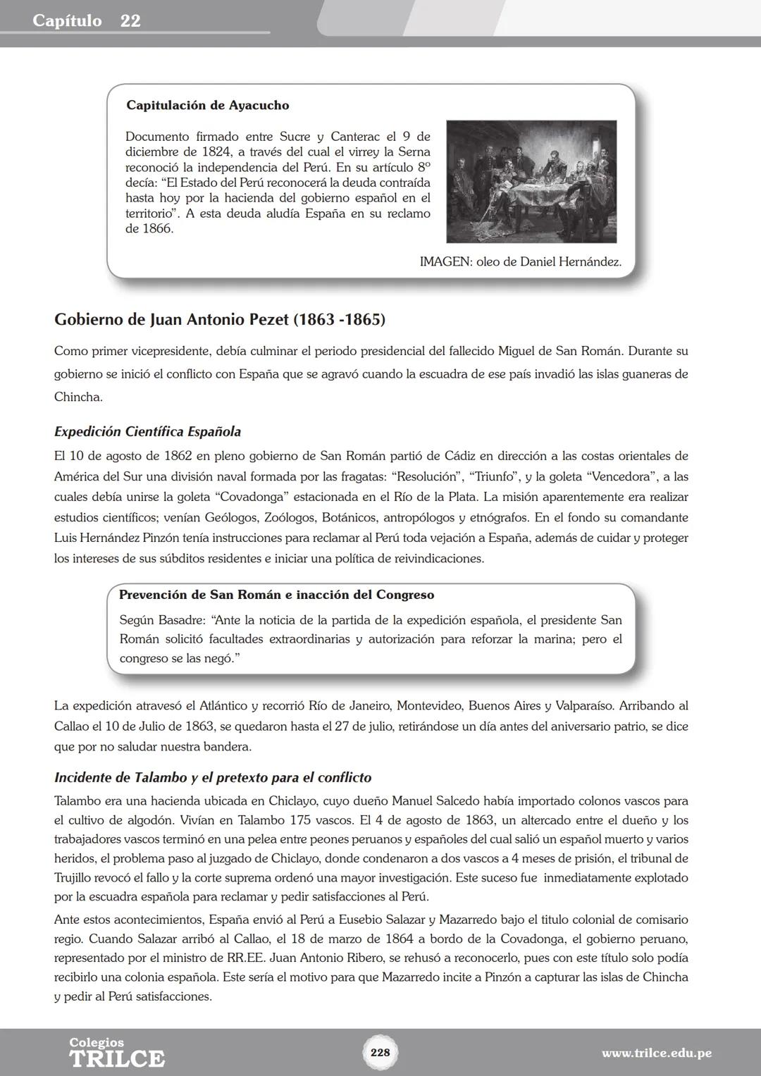 Colegios
# TRILCE
5.º San Marcos
Historia del Perú # Índice
I Bimestre
Capítulo 1
Primeros Pobladores Americanos
5
Capítulo 2
Poblamient