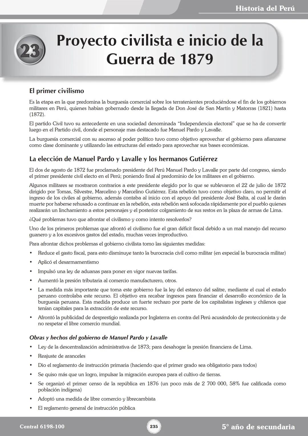 Colegios
# TRILCE
5.º San Marcos
Historia del Perú # Índice
I Bimestre
Capítulo 1
Primeros Pobladores Americanos
5
Capítulo 2
Poblamient