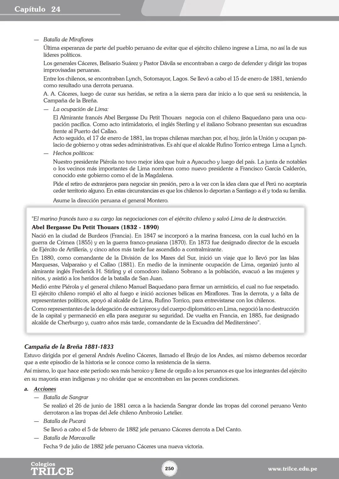Colegios
# TRILCE
5.º San Marcos
Historia del Perú # Índice
I Bimestre
Capítulo 1
Primeros Pobladores Americanos
5
Capítulo 2
Poblamient