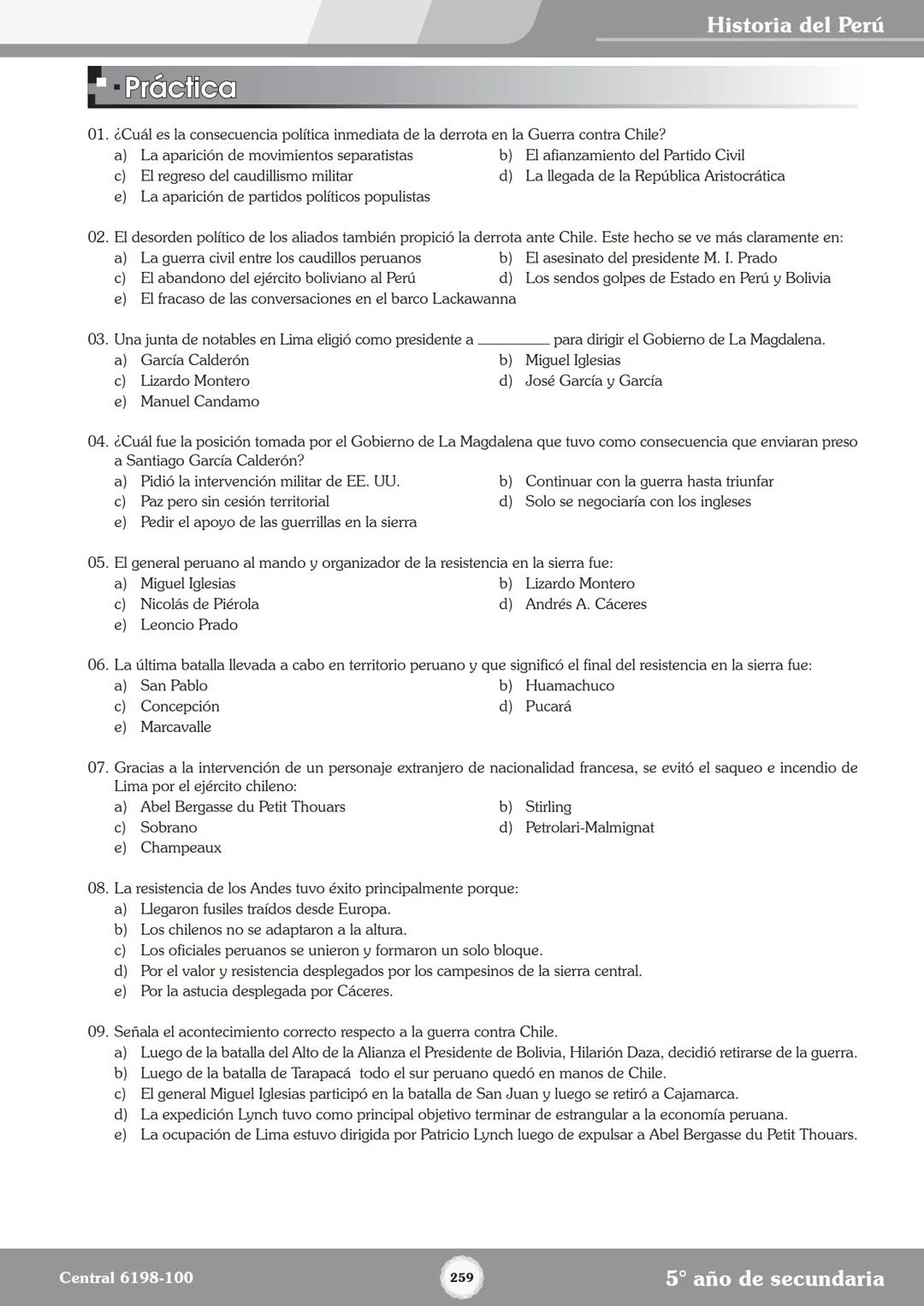 Colegios
# TRILCE
5.º San Marcos
Historia del Perú # Índice
I Bimestre
Capítulo 1
Primeros Pobladores Americanos
5
Capítulo 2
Poblamient
