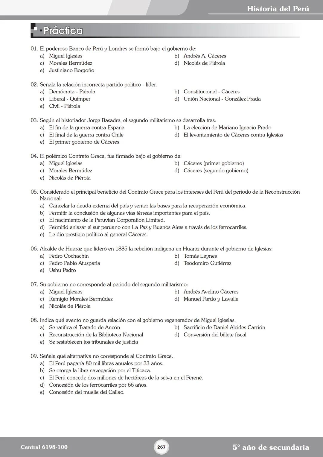 Colegios
# TRILCE
5.º San Marcos
Historia del Perú # Índice
I Bimestre
Capítulo 1
Primeros Pobladores Americanos
5
Capítulo 2
Poblamient