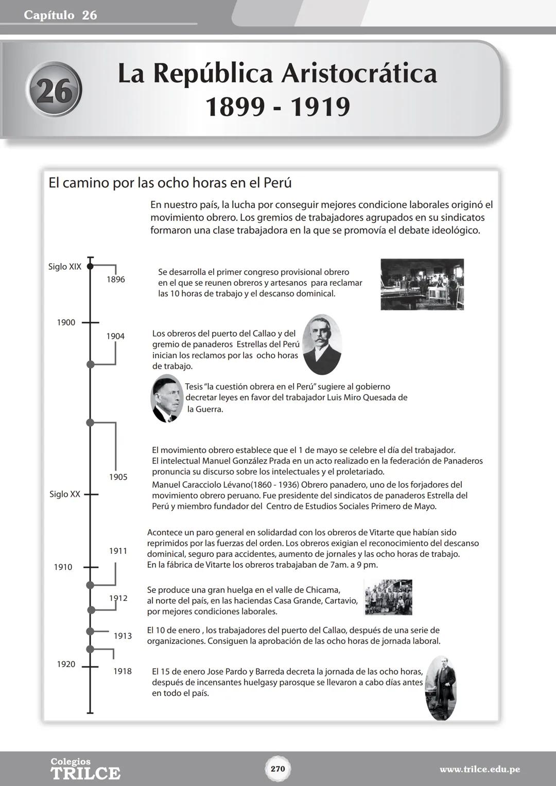 Colegios
# TRILCE
5.º San Marcos
Historia del Perú # Índice
I Bimestre
Capítulo 1
Primeros Pobladores Americanos
5
Capítulo 2
Poblamient