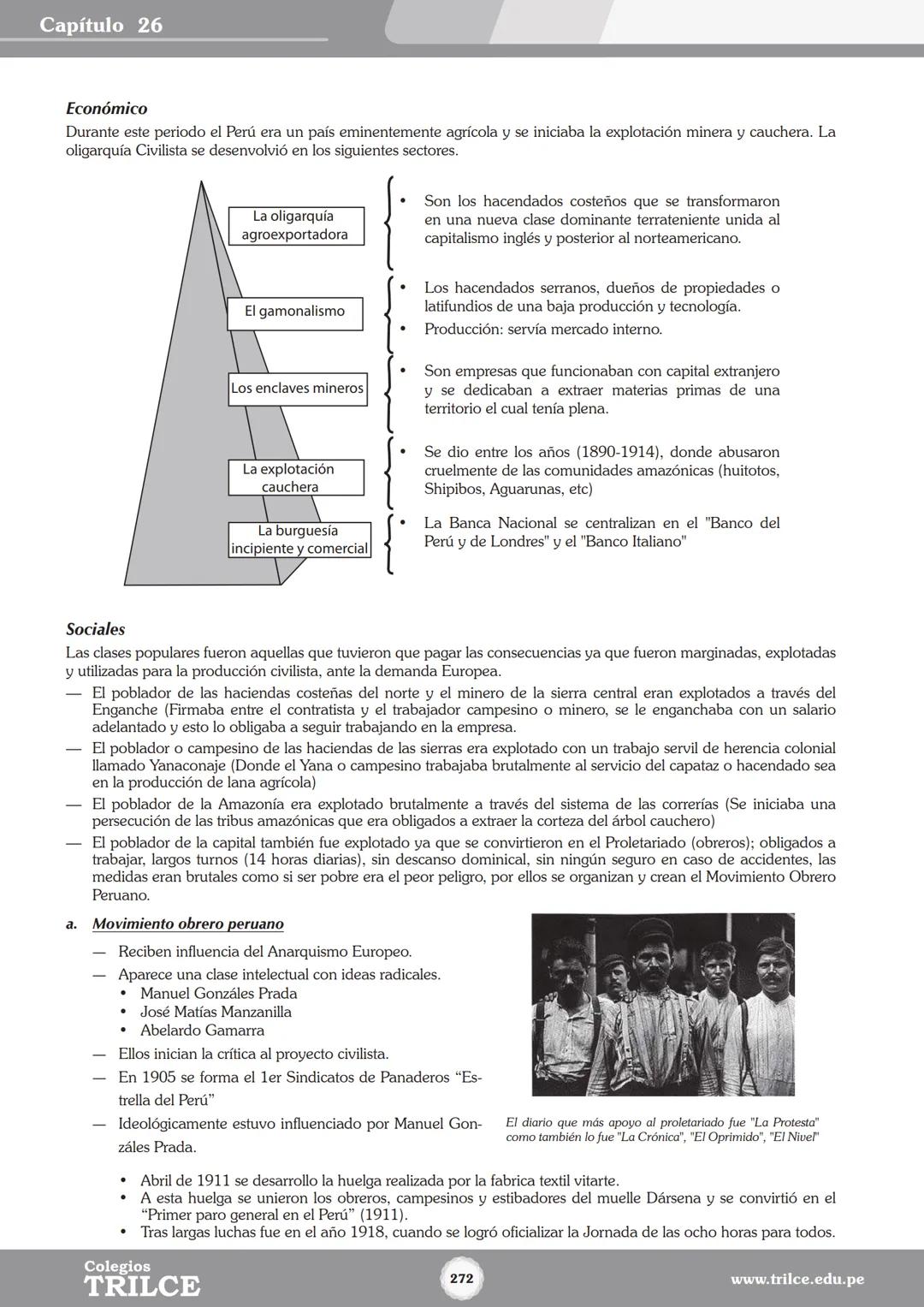 Colegios
# TRILCE
5.º San Marcos
Historia del Perú # Índice
I Bimestre
Capítulo 1
Primeros Pobladores Americanos
5
Capítulo 2
Poblamient