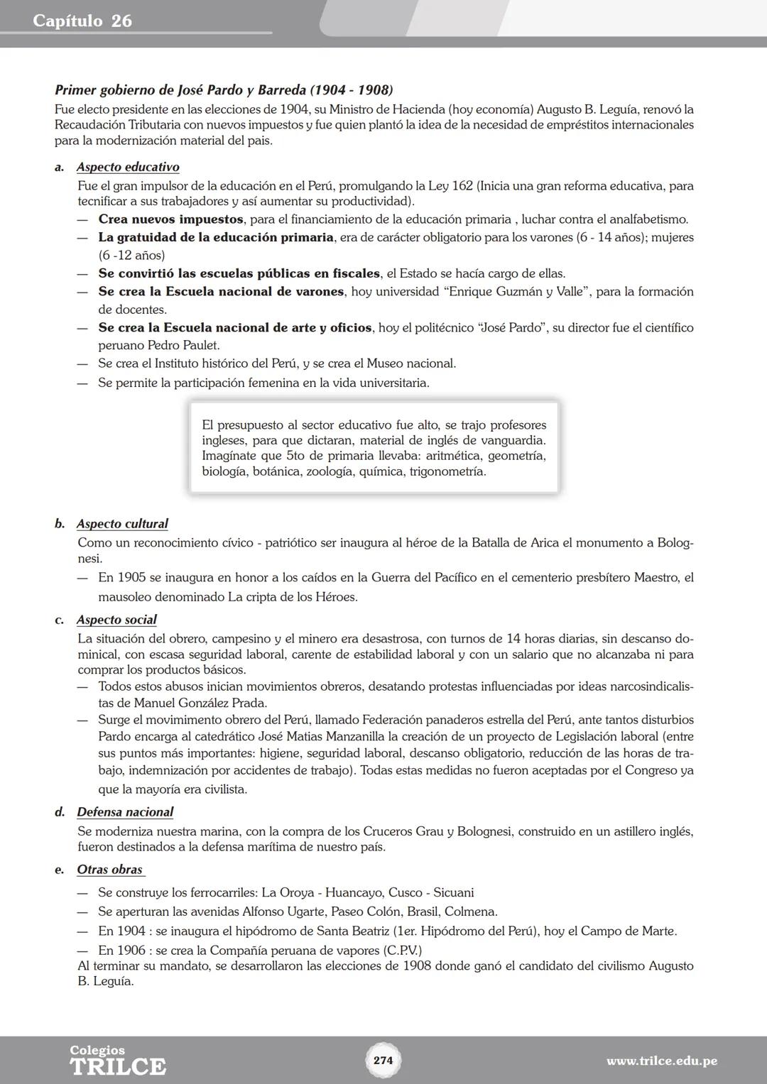 Colegios
# TRILCE
5.º San Marcos
Historia del Perú # Índice
I Bimestre
Capítulo 1
Primeros Pobladores Americanos
5
Capítulo 2
Poblamient