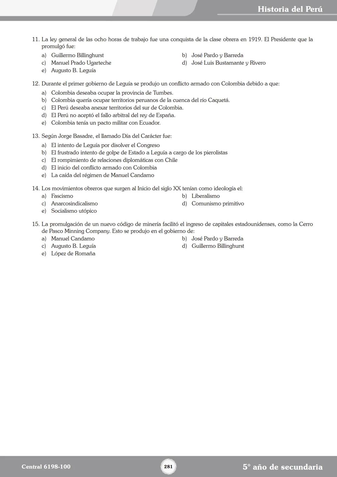 Colegios
# TRILCE
5.º San Marcos
Historia del Perú # Índice
I Bimestre
Capítulo 1
Primeros Pobladores Americanos
5
Capítulo 2
Poblamient
