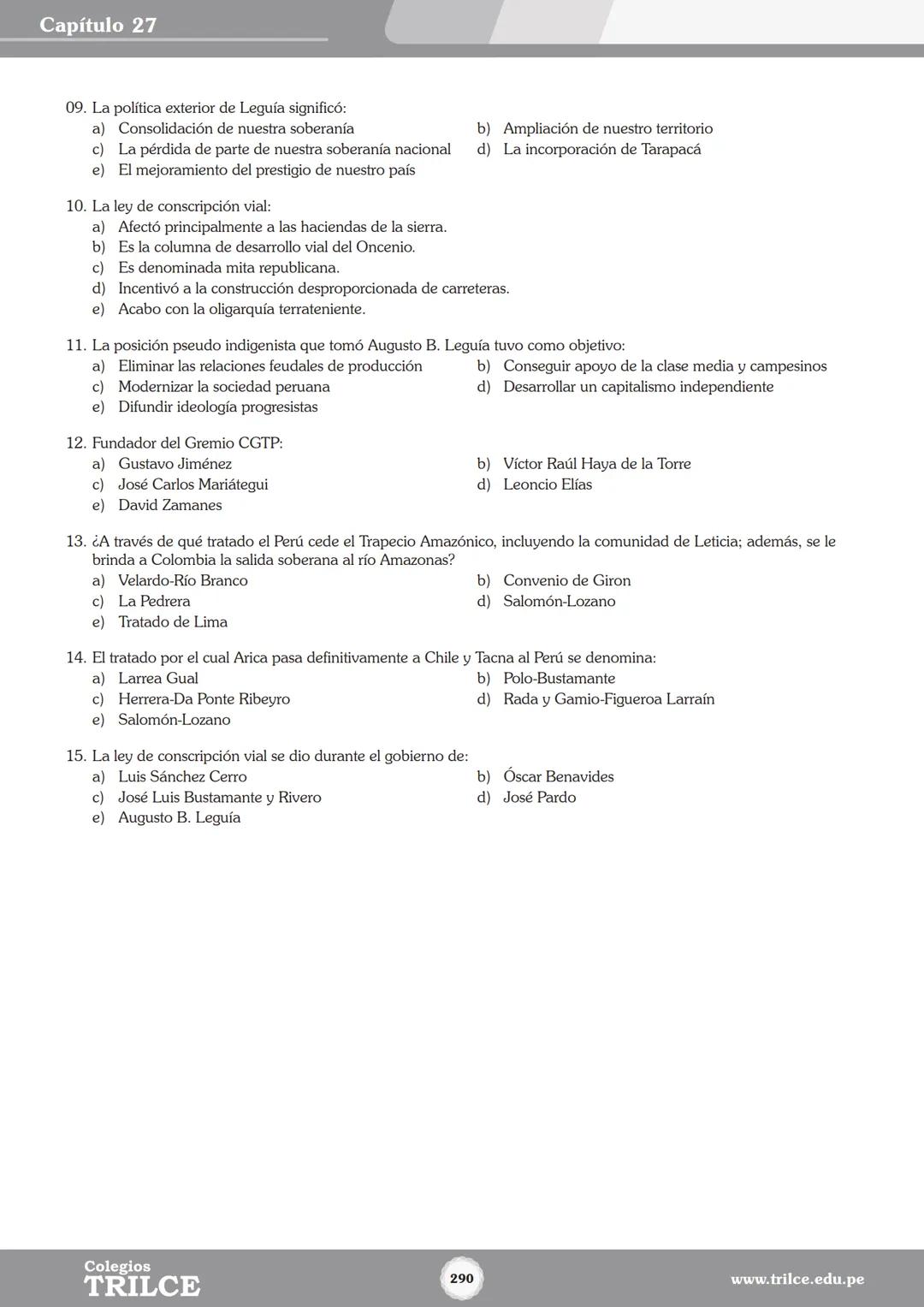 Colegios
# TRILCE
5.º San Marcos
Historia del Perú # Índice
I Bimestre
Capítulo 1
Primeros Pobladores Americanos
5
Capítulo 2
Poblamient