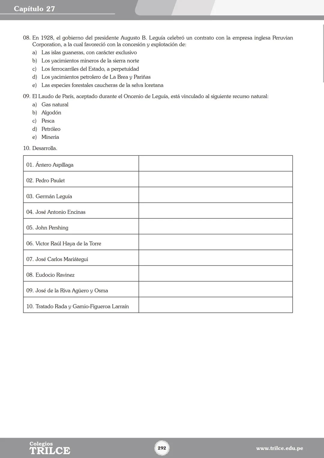 Colegios
# TRILCE
5.º San Marcos
Historia del Perú # Índice
I Bimestre
Capítulo 1
Primeros Pobladores Americanos
5
Capítulo 2
Poblamient
