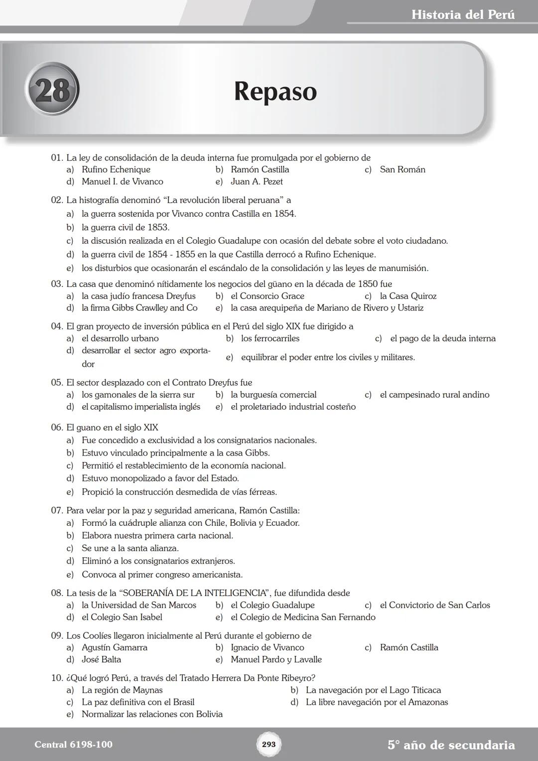 Colegios
# TRILCE
5.º San Marcos
Historia del Perú # Índice
I Bimestre
Capítulo 1
Primeros Pobladores Americanos
5
Capítulo 2
Poblamient