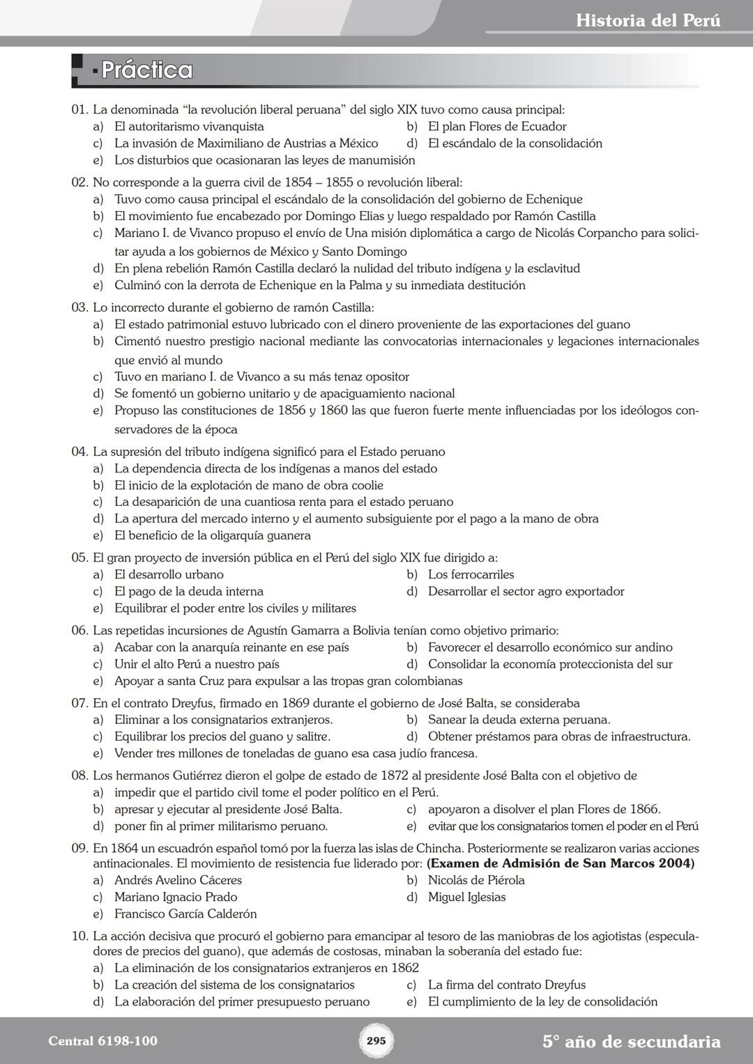 Colegios
# TRILCE
5.º San Marcos
Historia del Perú # Índice
I Bimestre
Capítulo 1
Primeros Pobladores Americanos
5
Capítulo 2
Poblamient