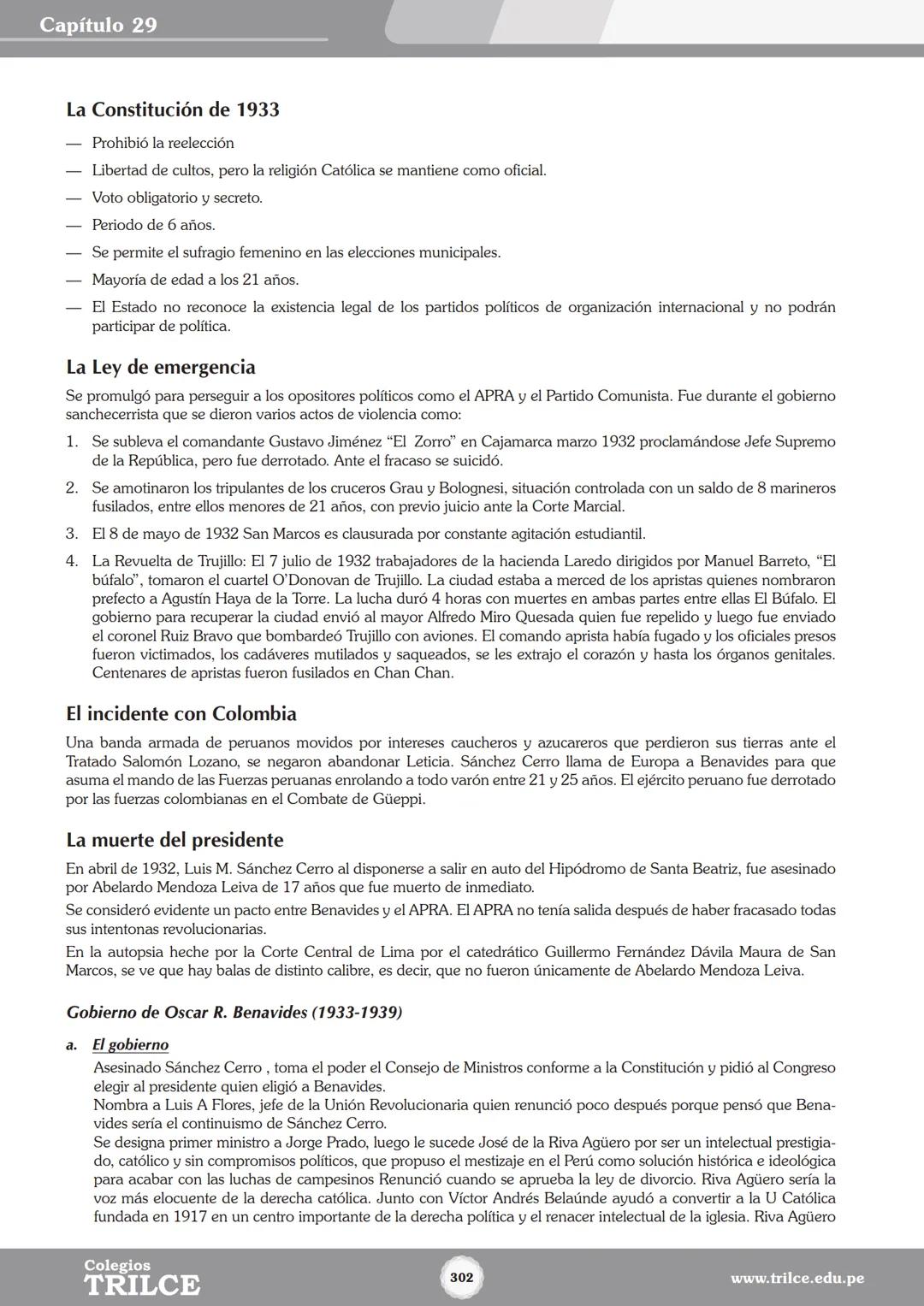Colegios
# TRILCE
5.º San Marcos
Historia del Perú # Índice
I Bimestre
Capítulo 1
Primeros Pobladores Americanos
5
Capítulo 2
Poblamient