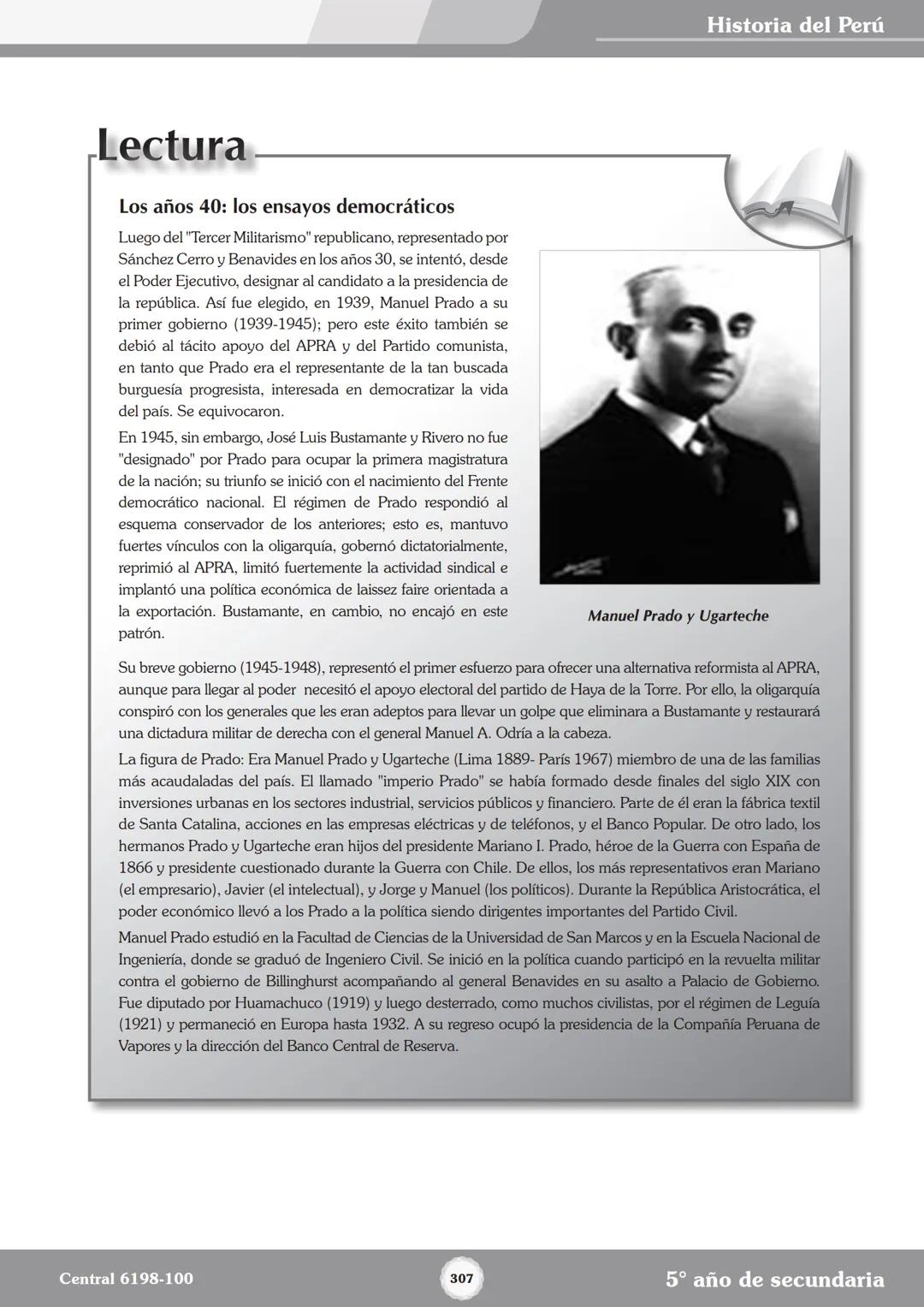 Colegios
# TRILCE
5.º San Marcos
Historia del Perú # Índice
I Bimestre
Capítulo 1
Primeros Pobladores Americanos
5
Capítulo 2
Poblamient