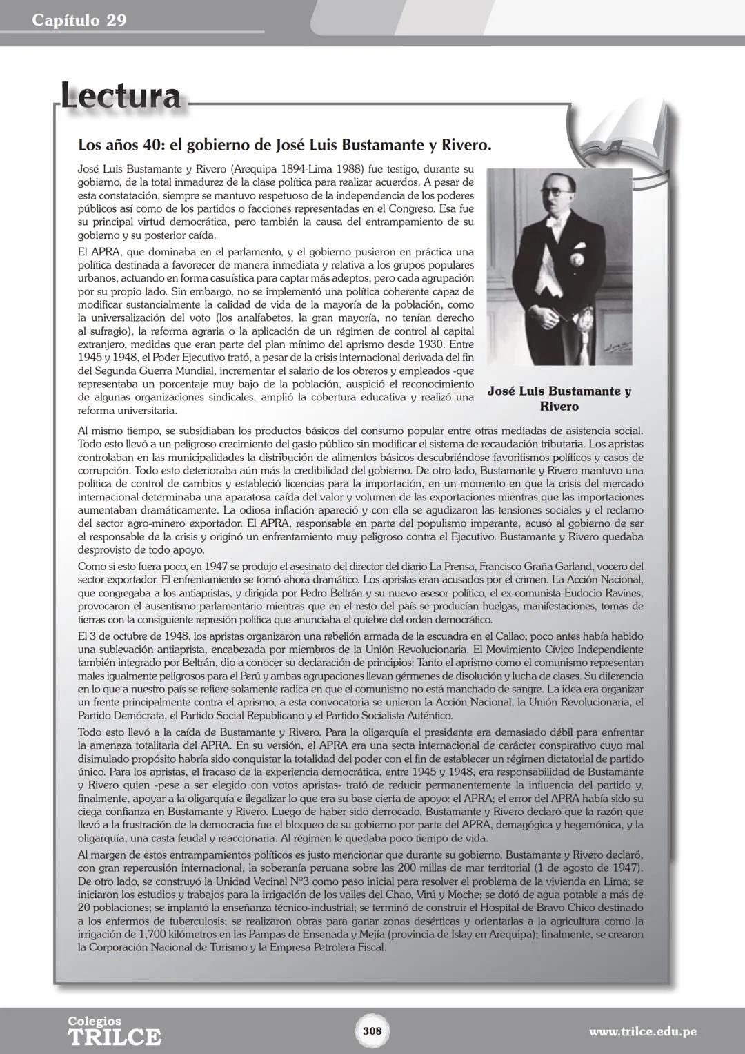 Colegios
# TRILCE
5.º San Marcos
Historia del Perú # Índice
I Bimestre
Capítulo 1
Primeros Pobladores Americanos
5
Capítulo 2
Poblamient