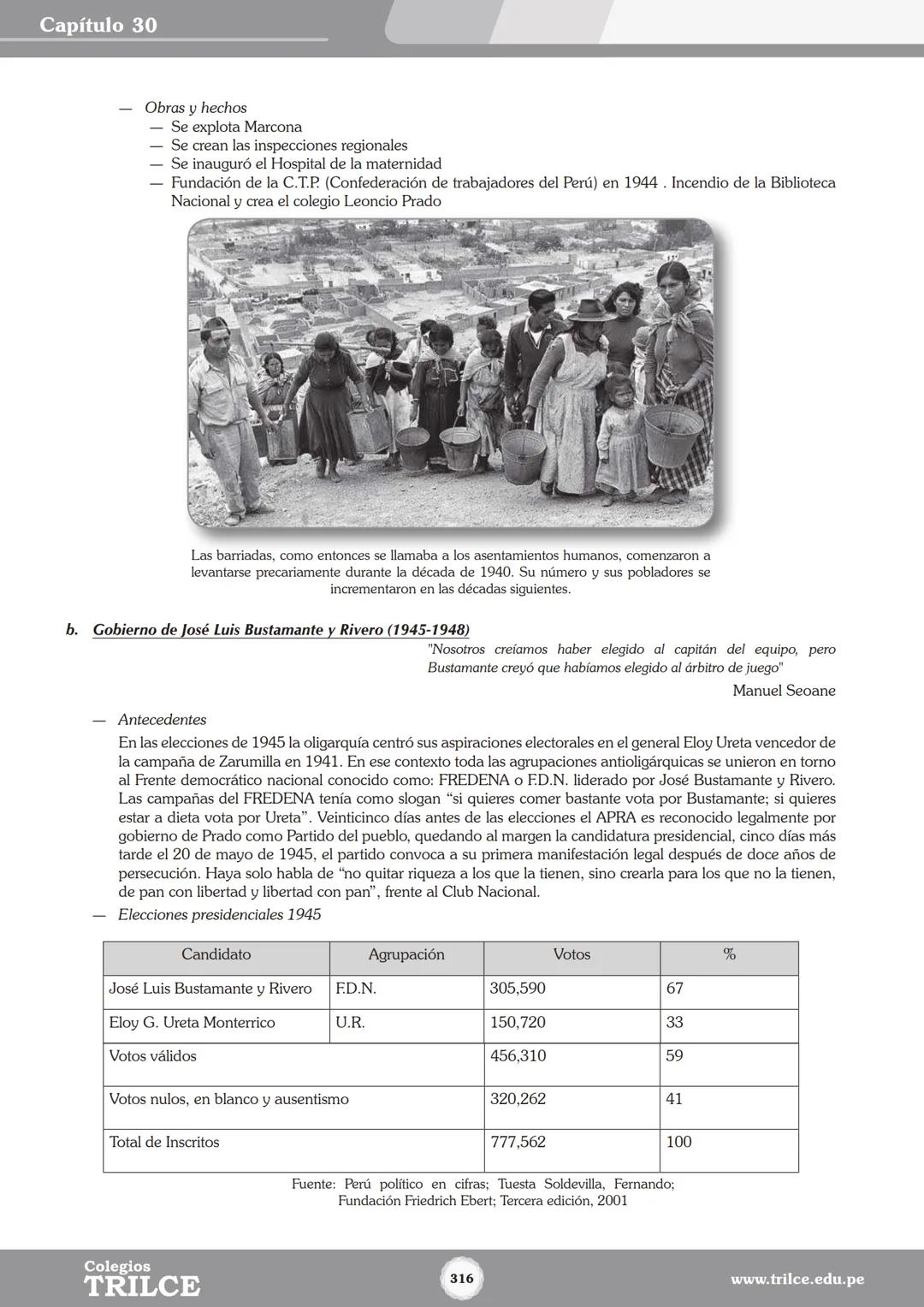 Colegios
# TRILCE
5.º San Marcos
Historia del Perú # Índice
I Bimestre
Capítulo 1
Primeros Pobladores Americanos
5
Capítulo 2
Poblamient