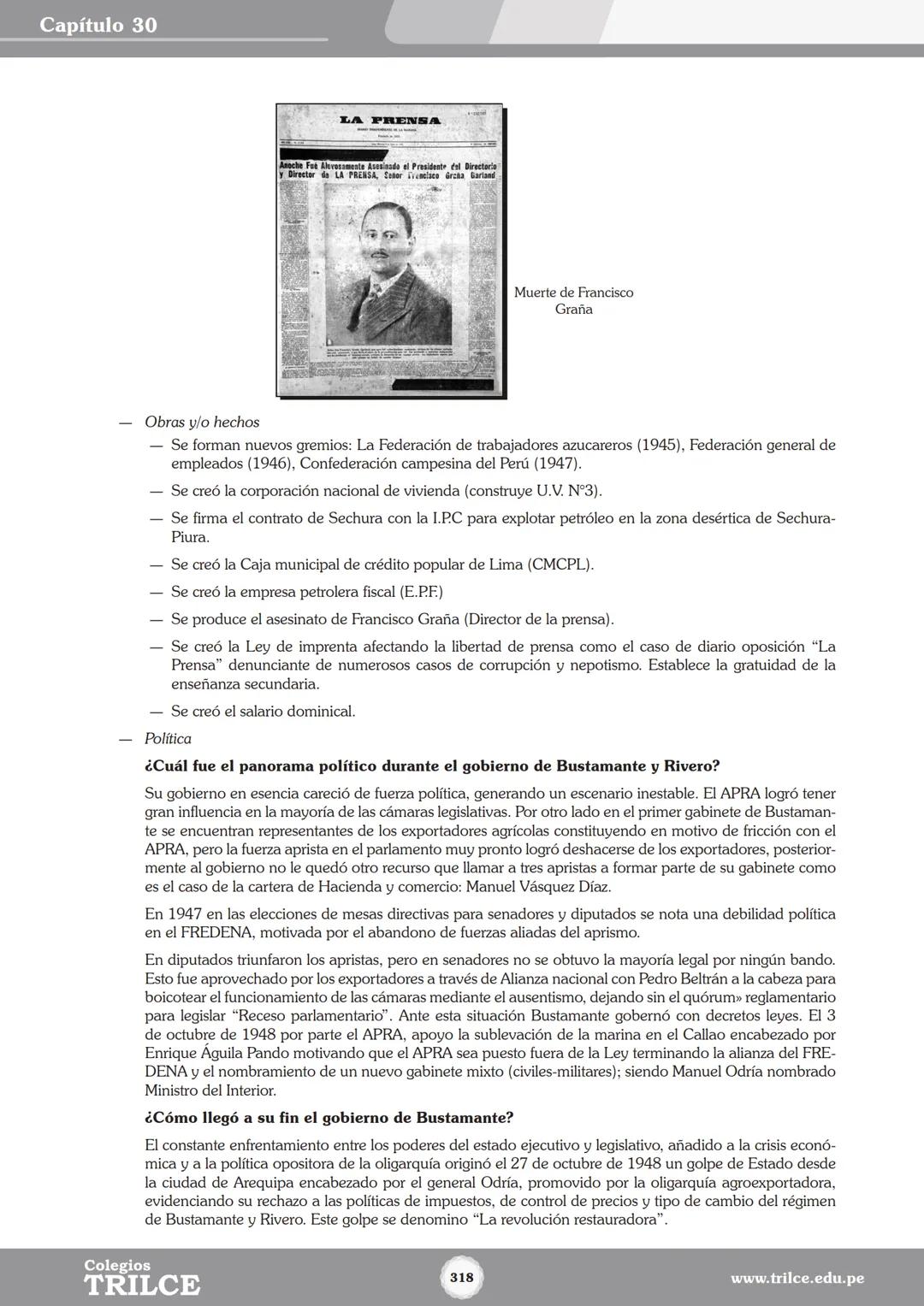 Colegios
# TRILCE
5.º San Marcos
Historia del Perú # Índice
I Bimestre
Capítulo 1
Primeros Pobladores Americanos
5
Capítulo 2
Poblamient