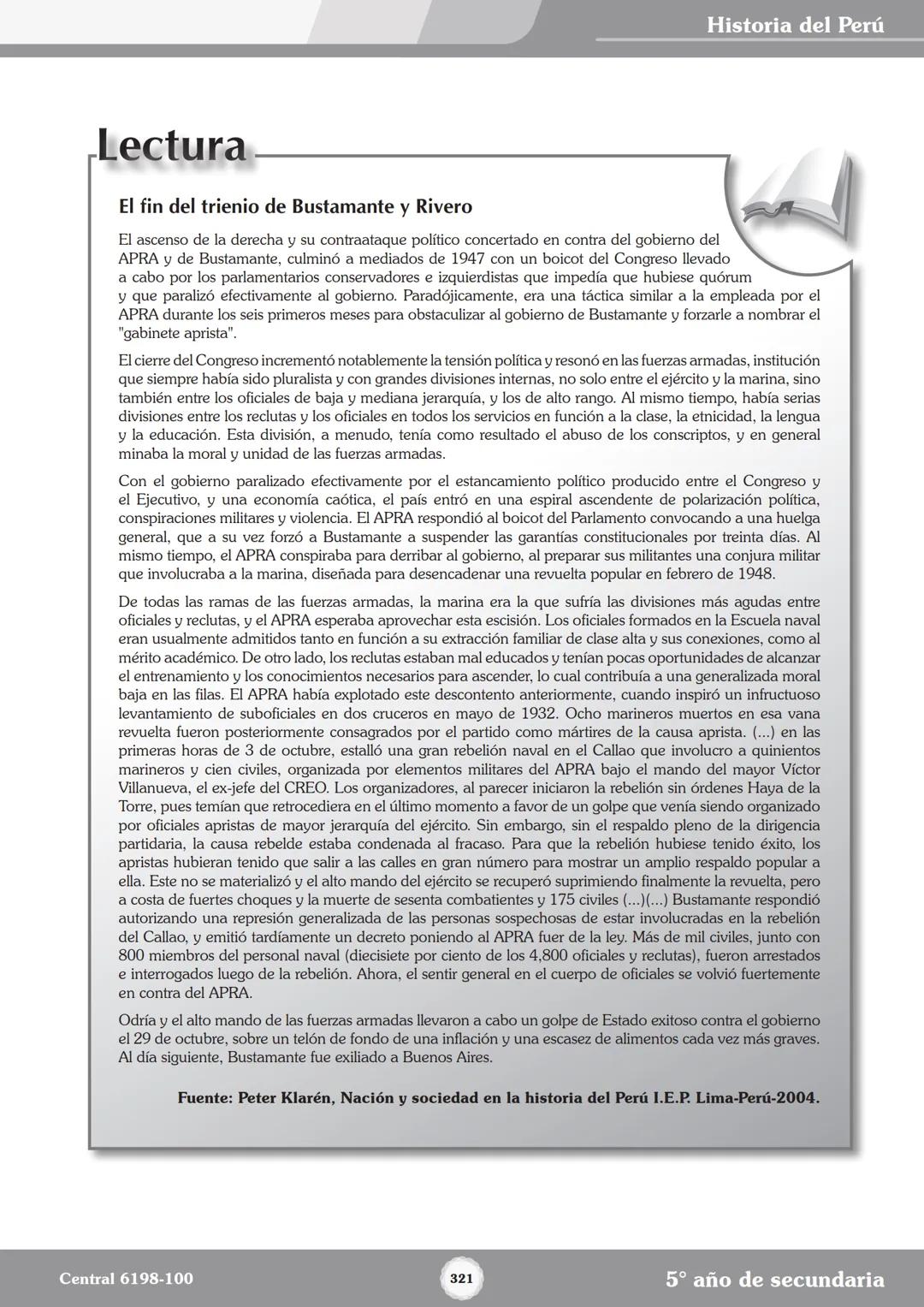 Colegios
# TRILCE
5.º San Marcos
Historia del Perú # Índice
I Bimestre
Capítulo 1
Primeros Pobladores Americanos
5
Capítulo 2
Poblamient
