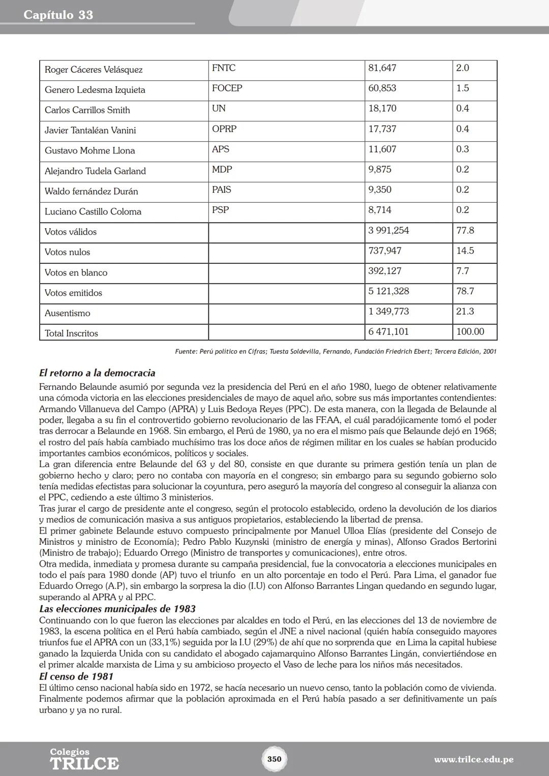 Colegios
# TRILCE
5.º San Marcos
Historia del Perú # Índice
I Bimestre
Capítulo 1
Primeros Pobladores Americanos
5
Capítulo 2
Poblamient