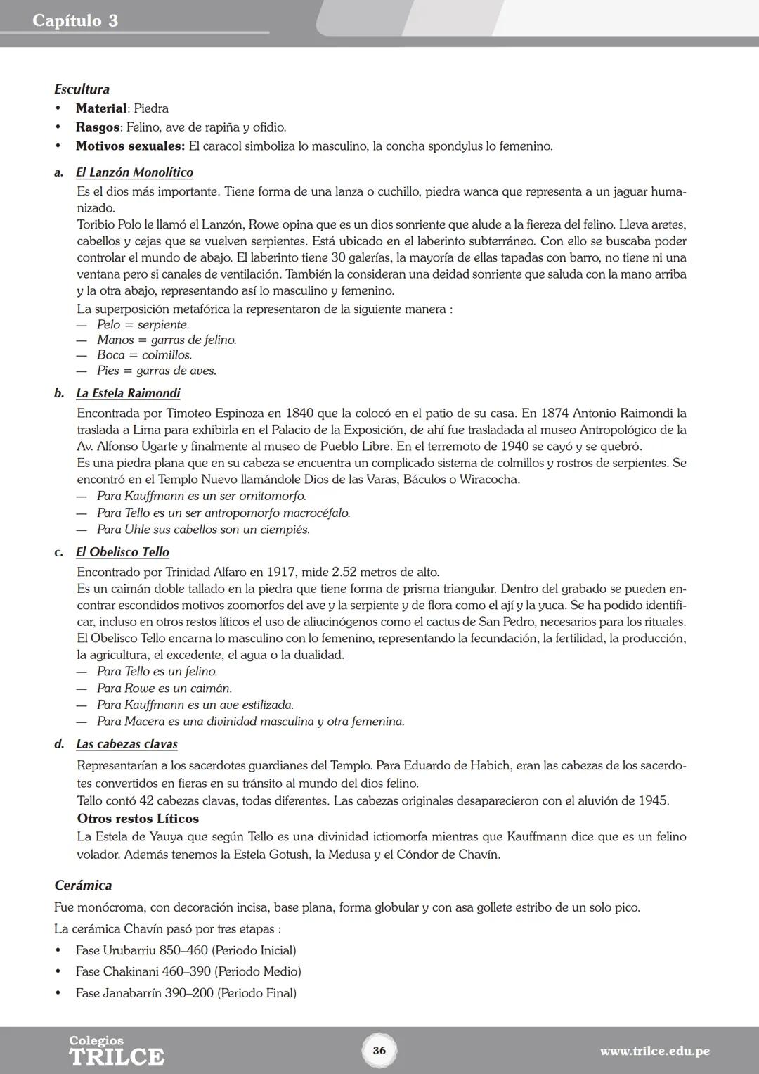 Colegios
# TRILCE
5.º San Marcos
Historia del Perú # Índice
I Bimestre
Capítulo 1
Primeros Pobladores Americanos
5
Capítulo 2
Poblamient
