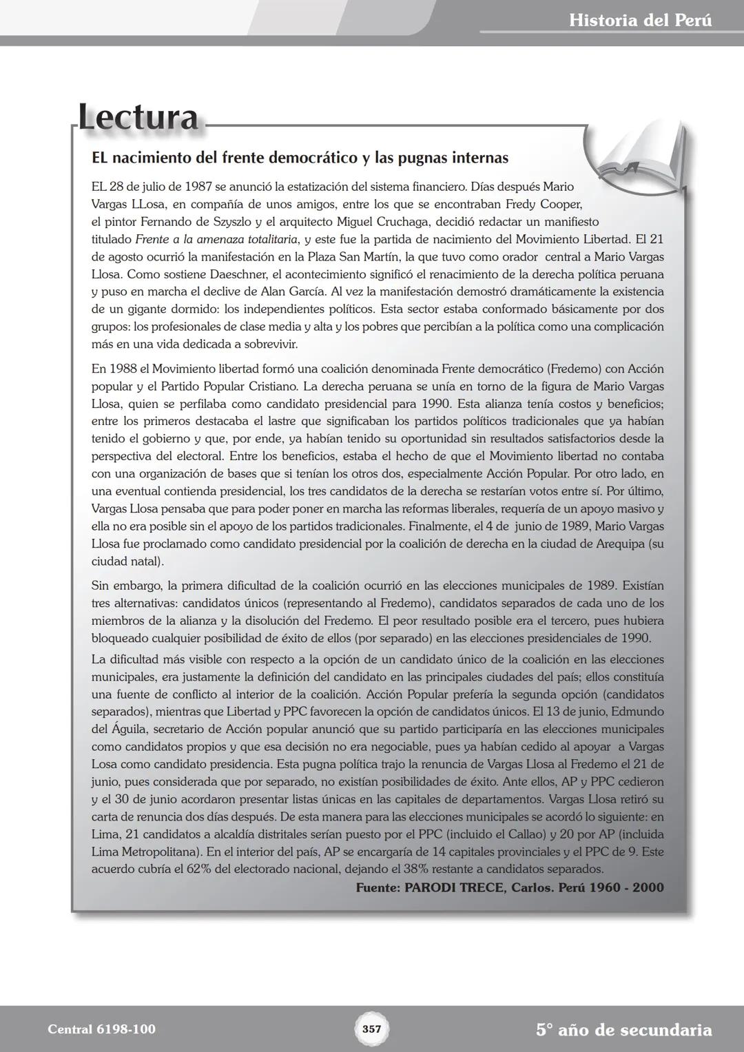 Colegios
# TRILCE
5.º San Marcos
Historia del Perú # Índice
I Bimestre
Capítulo 1
Primeros Pobladores Americanos
5
Capítulo 2
Poblamient