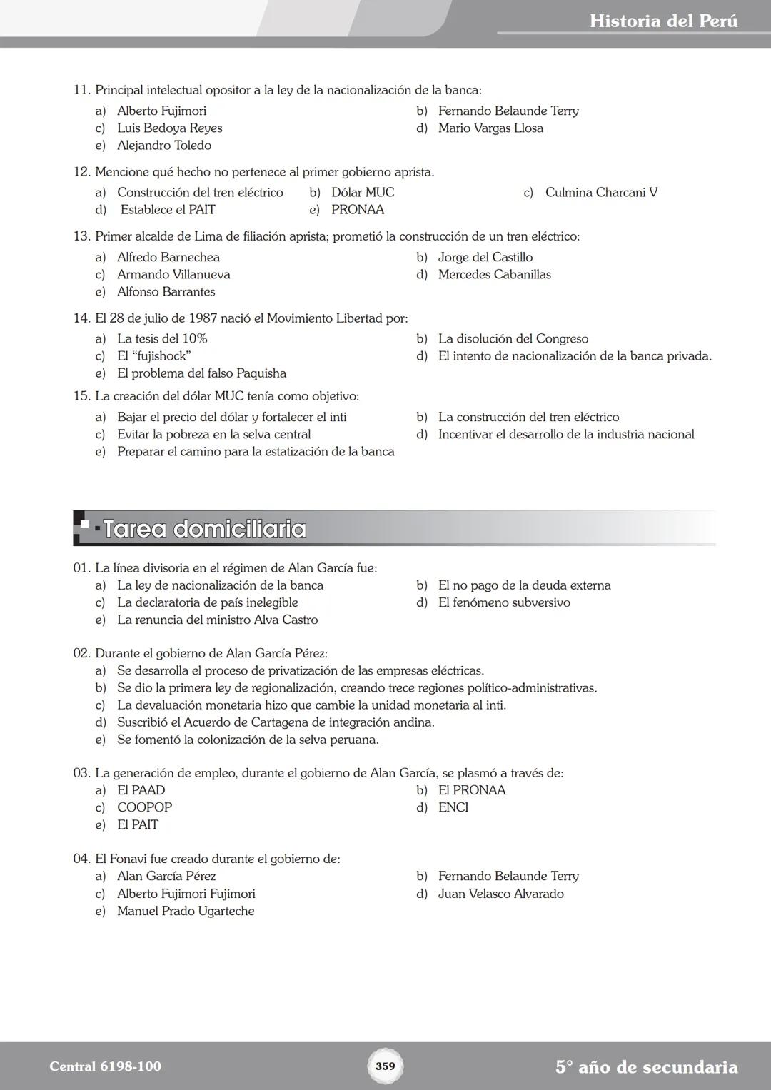 Colegios
# TRILCE
5.º San Marcos
Historia del Perú # Índice
I Bimestre
Capítulo 1
Primeros Pobladores Americanos
5
Capítulo 2
Poblamient
