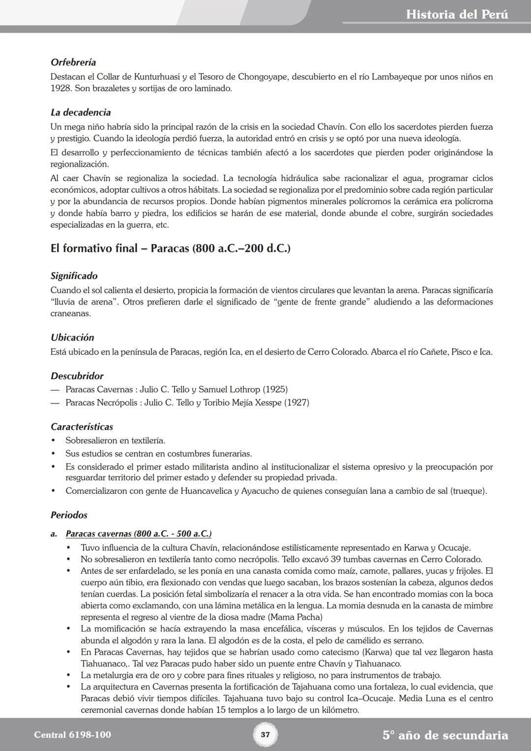 Colegios
# TRILCE
5.º San Marcos
Historia del Perú # Índice
I Bimestre
Capítulo 1
Primeros Pobladores Americanos
5
Capítulo 2
Poblamient