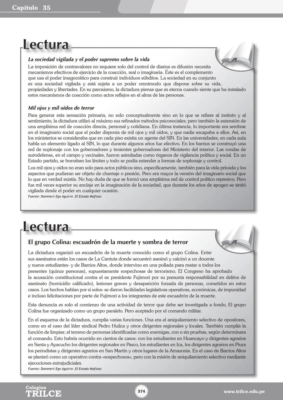 Colegios
# TRILCE
5.º San Marcos
Historia del Perú # Índice
I Bimestre
Capítulo 1
Primeros Pobladores Americanos
5
Capítulo 2
Poblamient