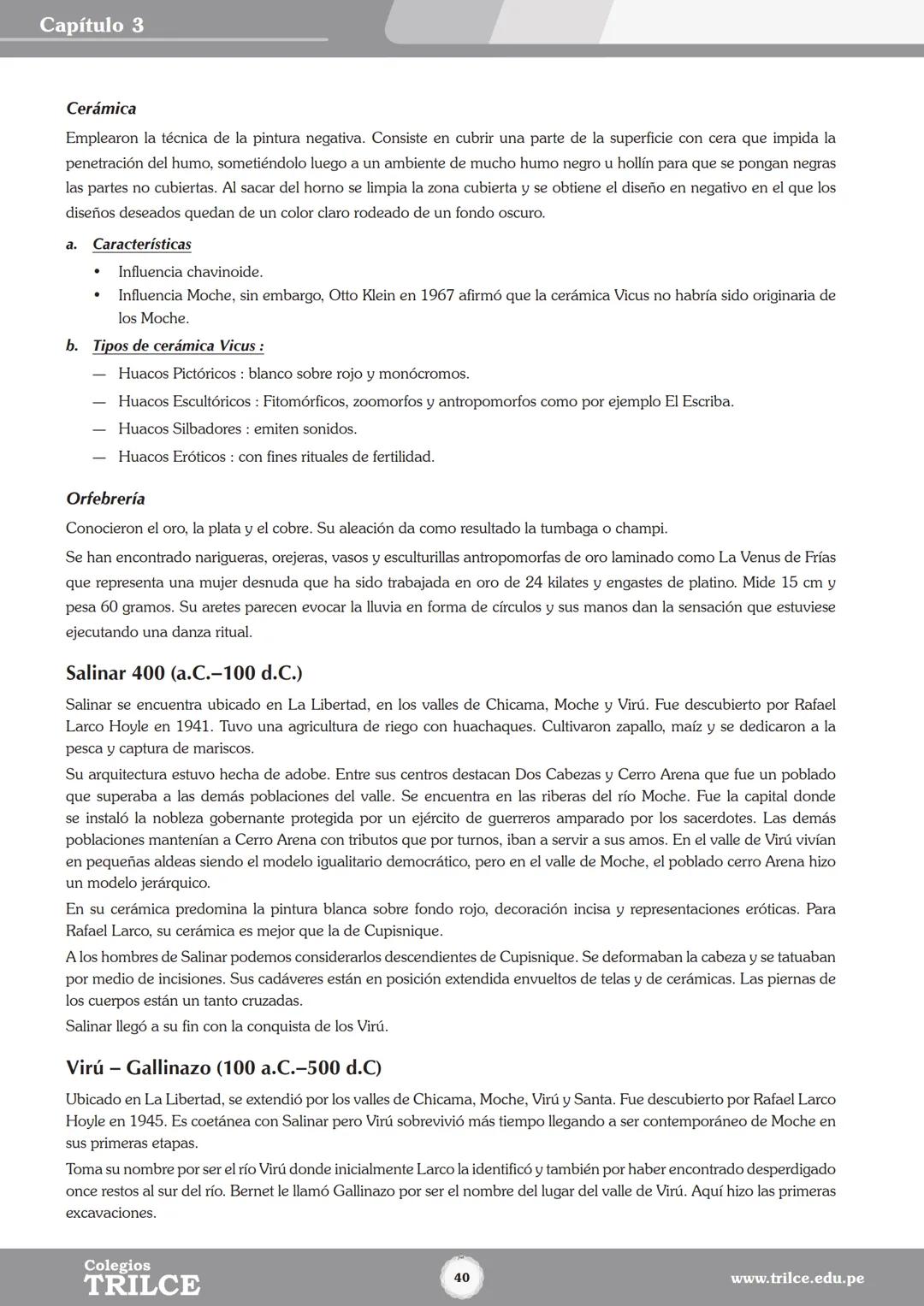 Colegios
# TRILCE
5.º San Marcos
Historia del Perú # Índice
I Bimestre
Capítulo 1
Primeros Pobladores Americanos
5
Capítulo 2
Poblamient