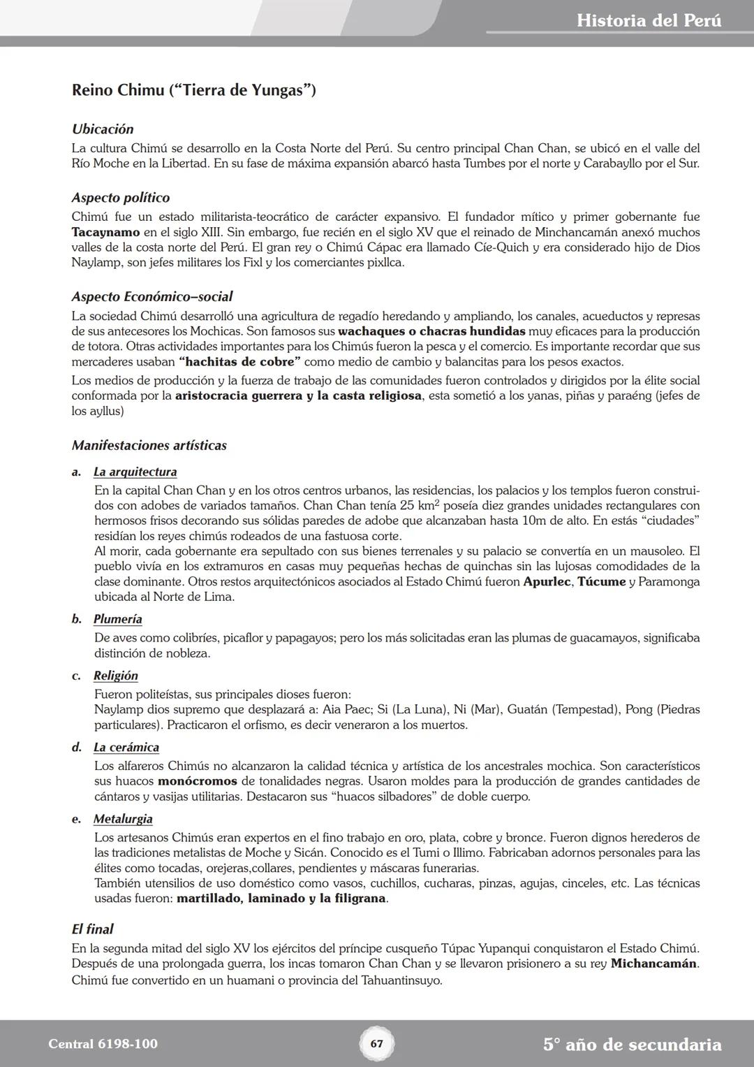 Colegios
# TRILCE
5.º San Marcos
Historia del Perú # Índice
I Bimestre
Capítulo 1
Primeros Pobladores Americanos
5
Capítulo 2
Poblamient