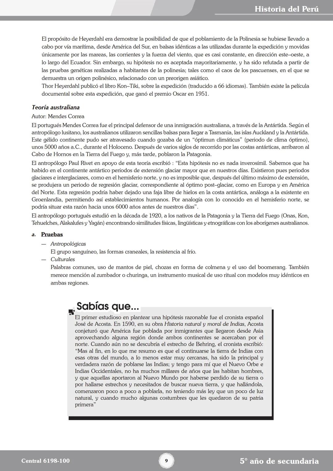 Colegios
# TRILCE
5.º San Marcos
Historia del Perú # Índice
I Bimestre
Capítulo 1
Primeros Pobladores Americanos
5
Capítulo 2
Poblamient