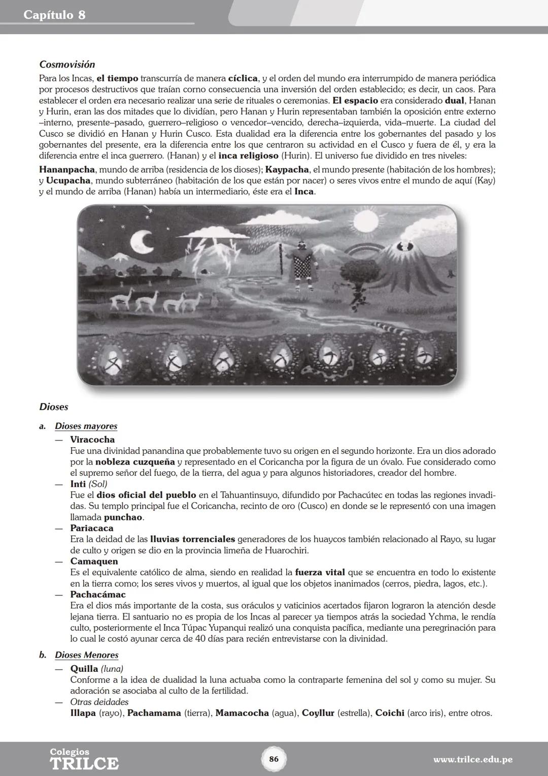 Colegios
# TRILCE
5.º San Marcos
Historia del Perú # Índice
I Bimestre
Capítulo 1
Primeros Pobladores Americanos
5
Capítulo 2
Poblamient