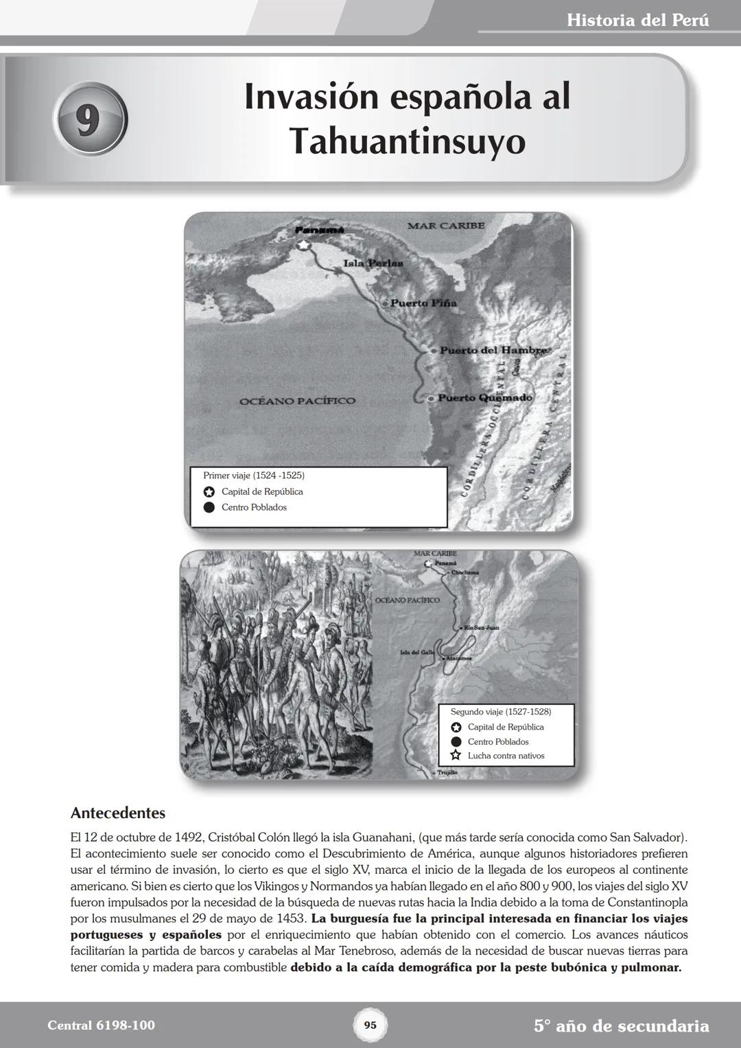 Colegios
# TRILCE
5.º San Marcos
Historia del Perú # Índice
I Bimestre
Capítulo 1
Primeros Pobladores Americanos
5
Capítulo 2
Poblamient