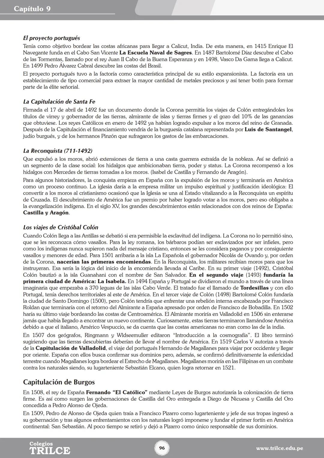 Colegios
# TRILCE
5.º San Marcos
Historia del Perú # Índice
I Bimestre
Capítulo 1
Primeros Pobladores Americanos
5
Capítulo 2
Poblamient