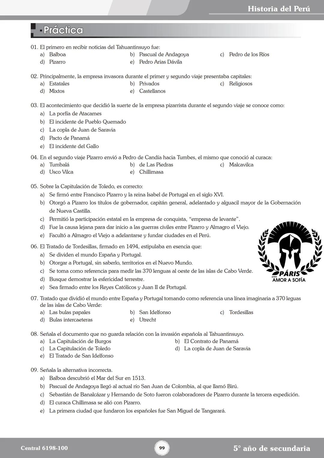 Colegios
# TRILCE
5.º San Marcos
Historia del Perú # Índice
I Bimestre
Capítulo 1
Primeros Pobladores Americanos
5
Capítulo 2
Poblamient