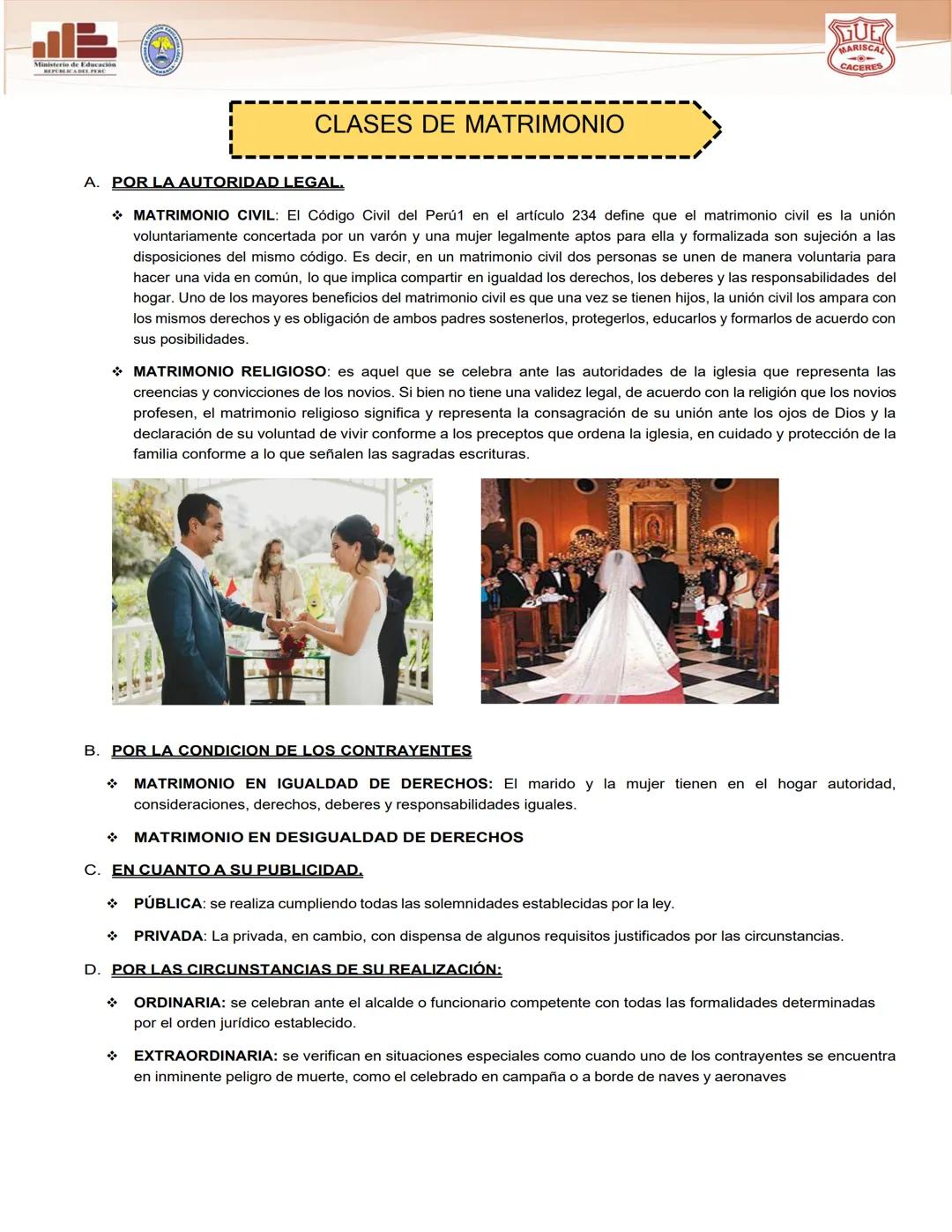 # GUE
MARISCAL
CACERES
"EL MATRIMONIO Y EL PARENTESCO: VÍNCULOS QUE SUSTENTAN LA FAMILIA
RESPONSABLE"
¿QUÉ ES EL MATRIMONIO?
Proviene de
