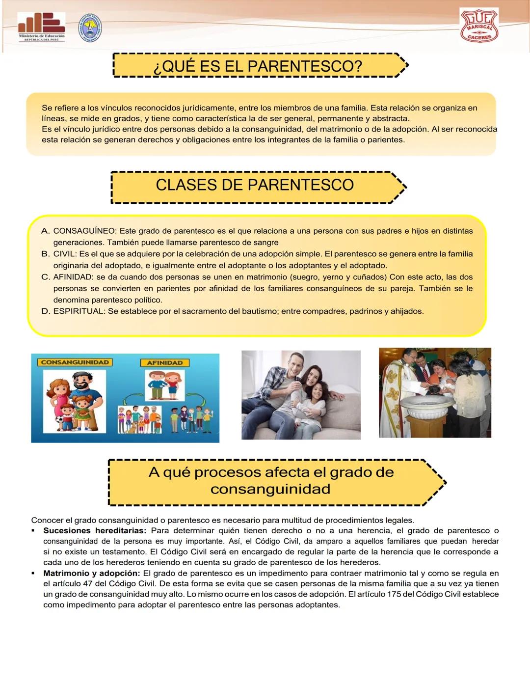 # GUE
MARISCAL
CACERES
"EL MATRIMONIO Y EL PARENTESCO: VÍNCULOS QUE SUSTENTAN LA FAMILIA
RESPONSABLE"
¿QUÉ ES EL MATRIMONIO?
Proviene de