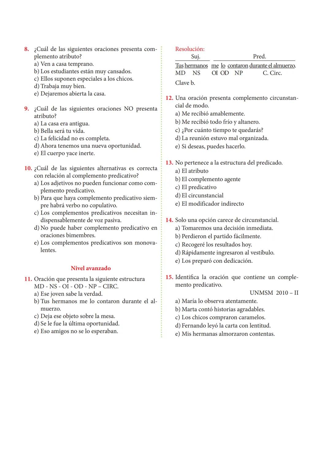 # Materiales Educativos GRATIS
# LENGUAJE QUINTO
## EL PREDICADO II
I. COMPLEMENTO PREDICATIVO (PVO)
Es el modificador bivalente en el pr