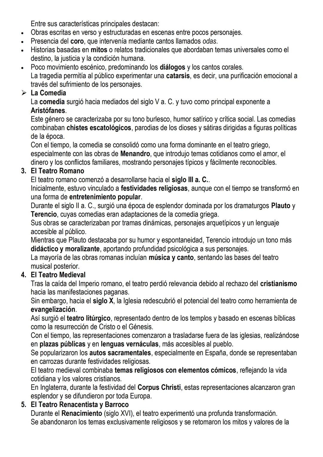 # El Teatro
1. Antecedentes del Teatro
El antecedente del teatro puede situarse en los ceremoniales primitivos, en los cuales los
sa