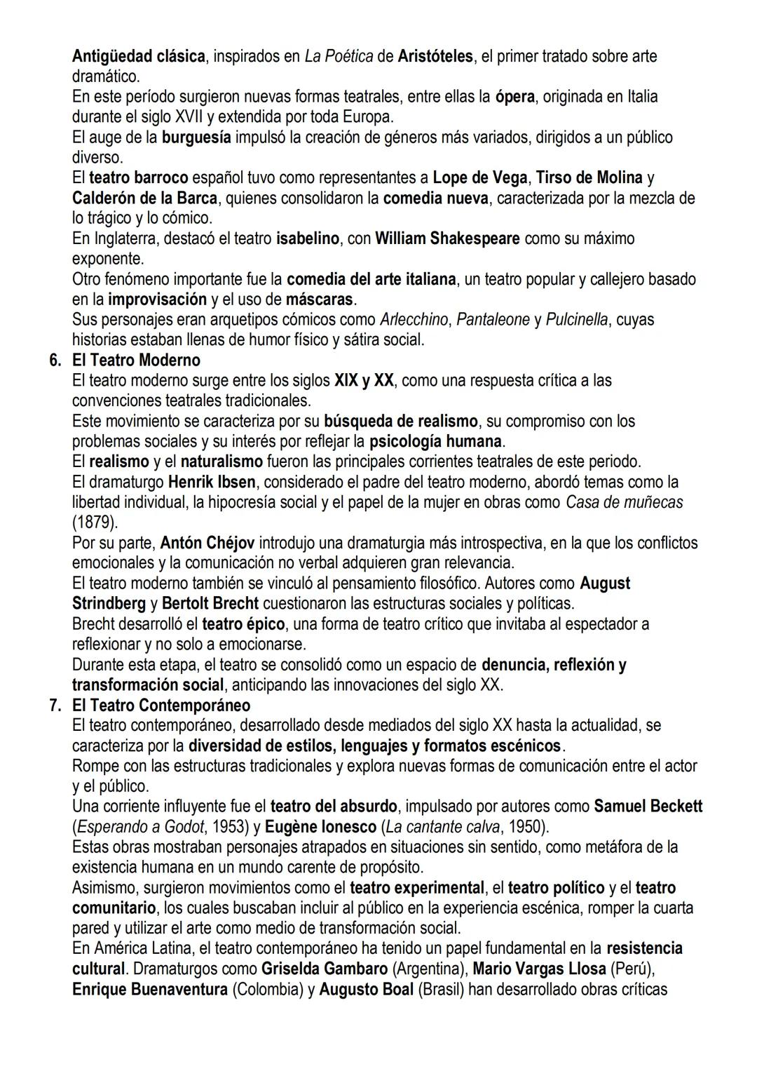 # El Teatro
1. Antecedentes del Teatro
El antecedente del teatro puede situarse en los ceremoniales primitivos, en los cuales los
sa