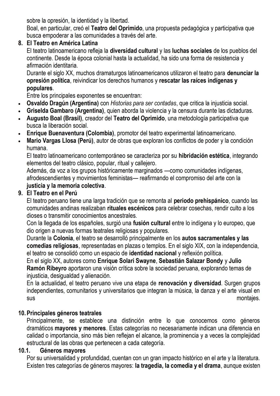 # El Teatro
1. Antecedentes del Teatro
El antecedente del teatro puede situarse en los ceremoniales primitivos, en los cuales los
sa
