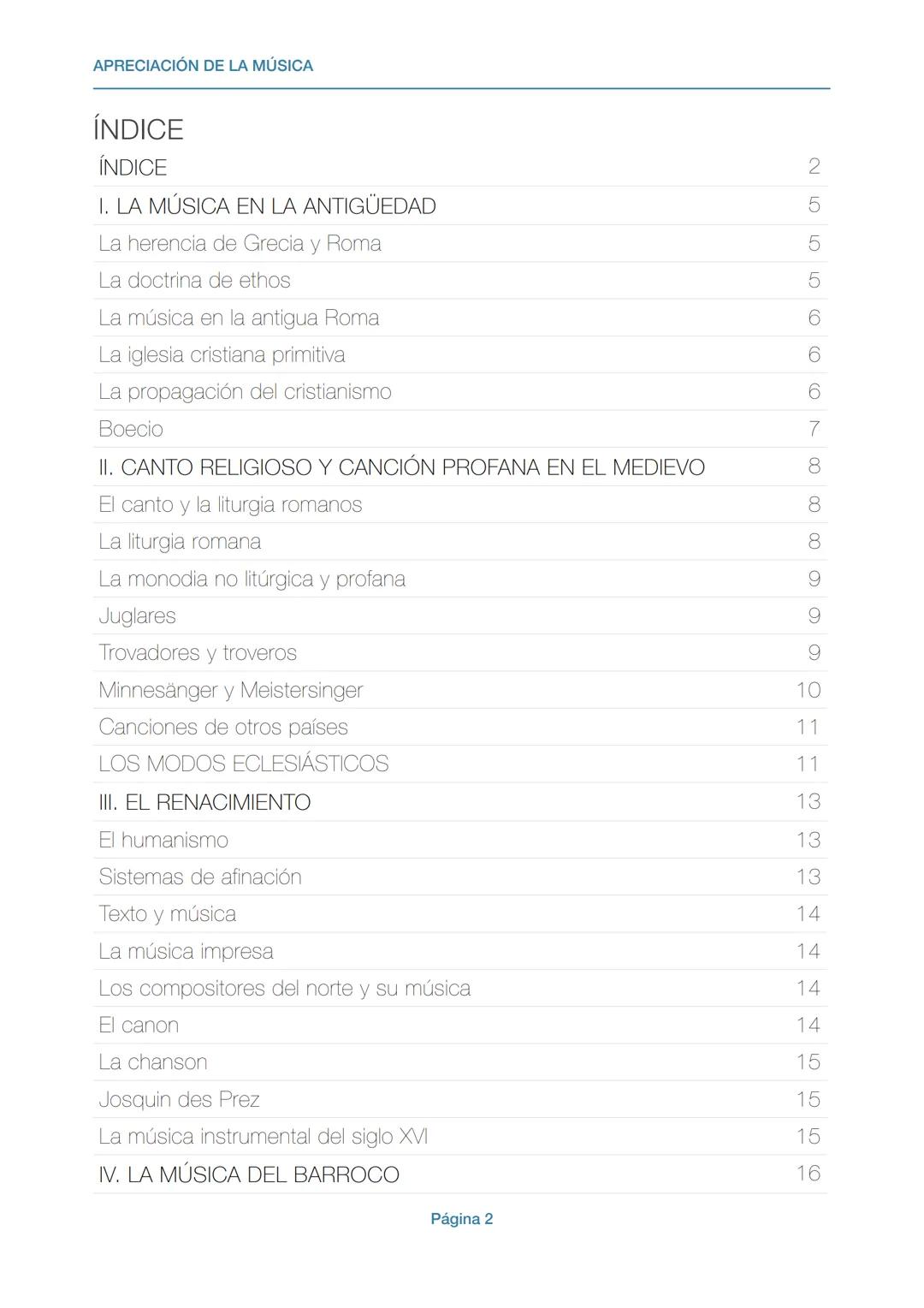 # APRECIACIÓN DE LA MÚSICA
Gonzalo Maldonado Ch.
UCSP
Guía para alumnos APRECIACIÓN DE LA MÚSICA
ÍNDICE
ÍNDICE
2
I. LA MÚSICA EN LA ANTI