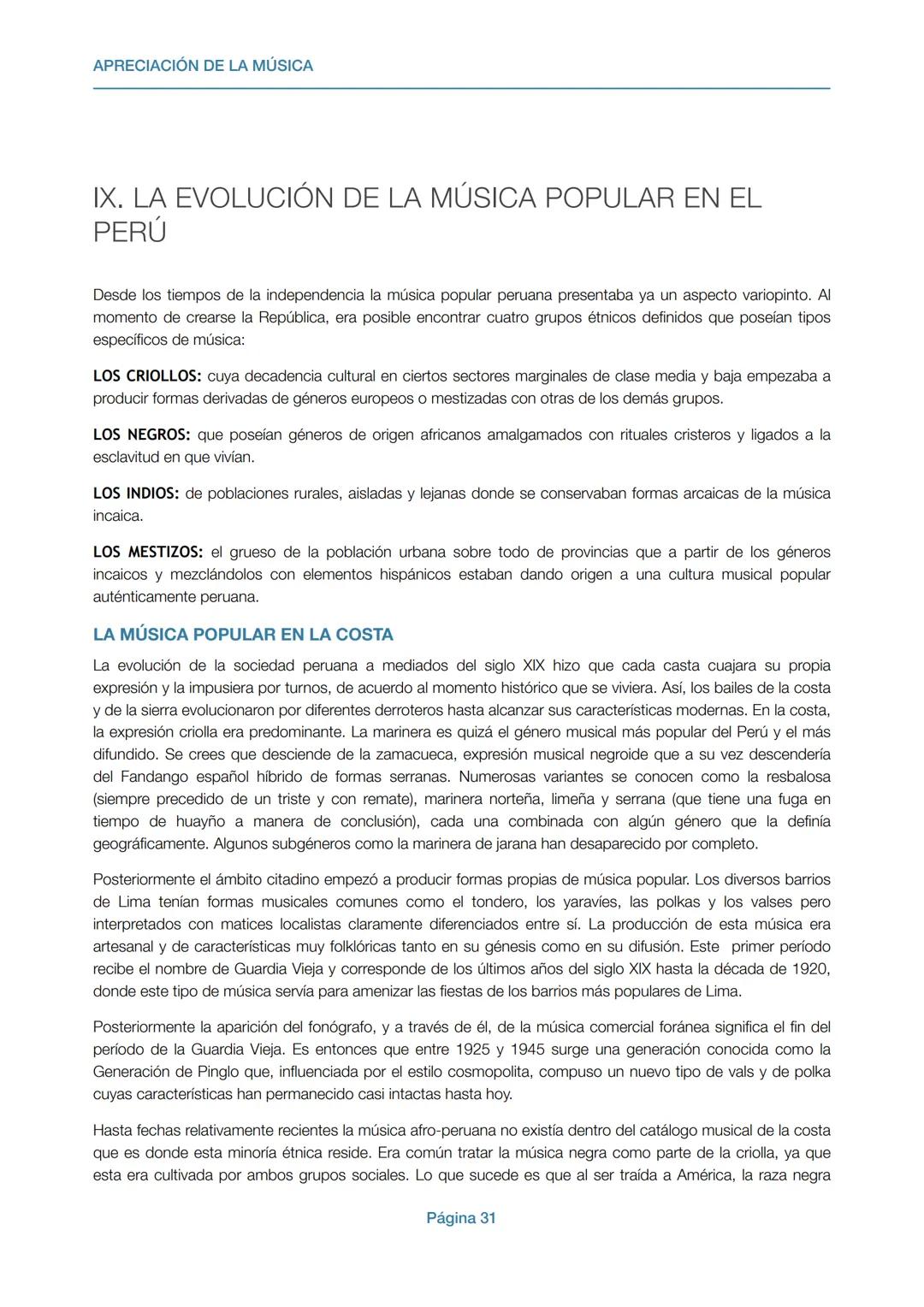 # APRECIACIÓN DE LA MÚSICA
Gonzalo Maldonado Ch.
UCSP
Guía para alumnos APRECIACIÓN DE LA MÚSICA
ÍNDICE
ÍNDICE
2
I. LA MÚSICA EN LA ANTI