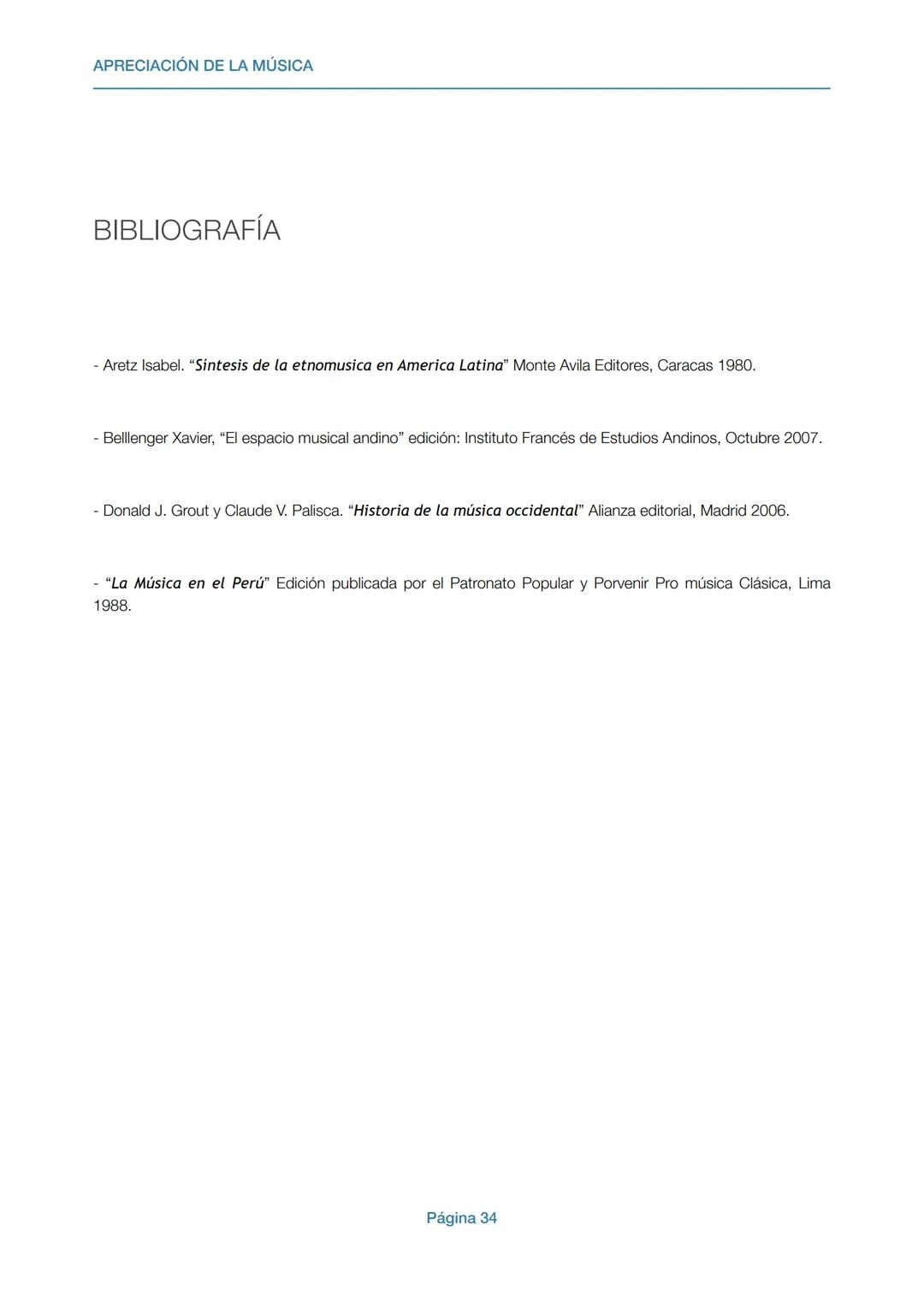 # APRECIACIÓN DE LA MÚSICA
Gonzalo Maldonado Ch.
UCSP
Guía para alumnos APRECIACIÓN DE LA MÚSICA
ÍNDICE
ÍNDICE
2
I. LA MÚSICA EN LA ANTI