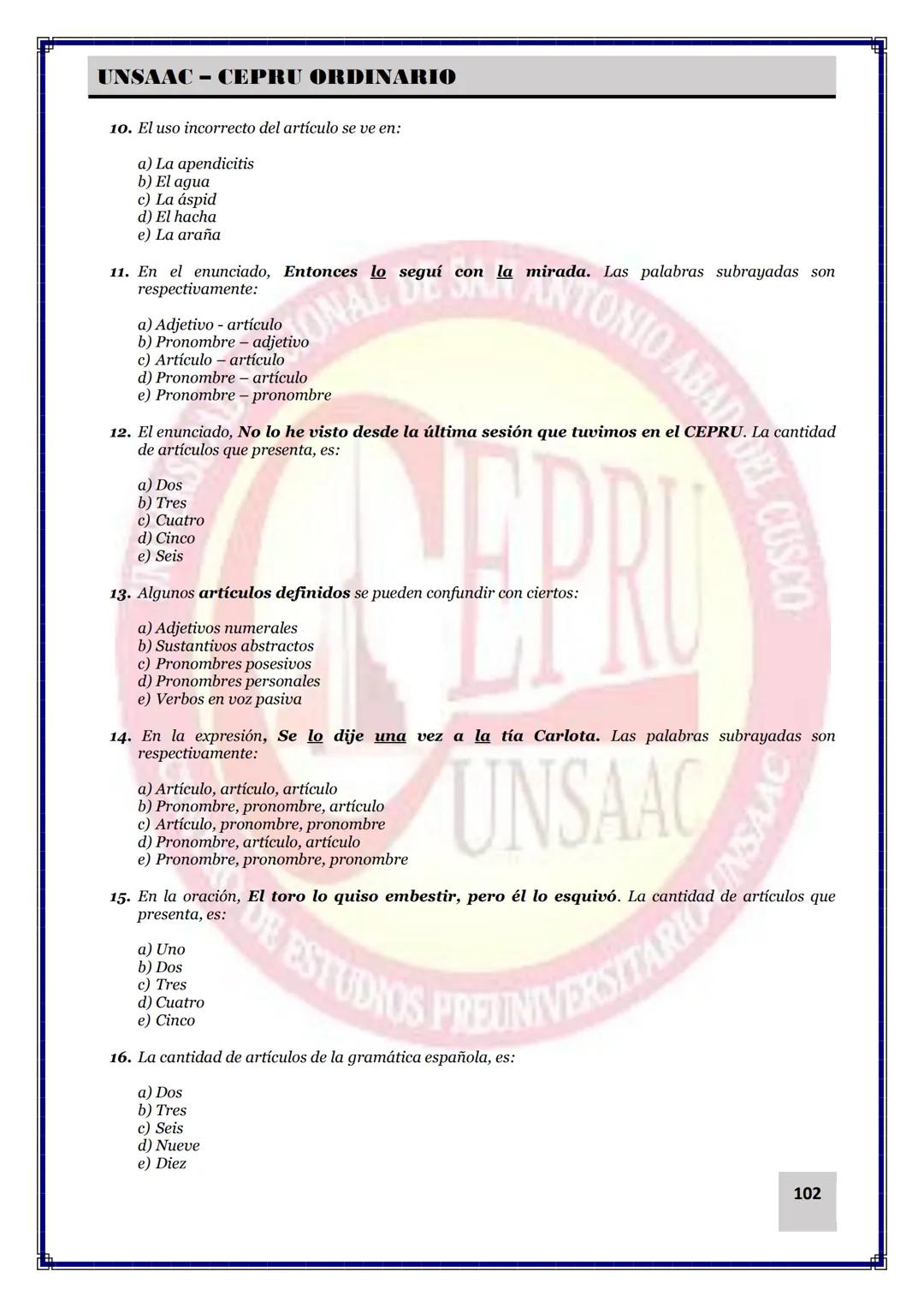 UNIVERSIDAD NACIONAL DE
SAN ANTONIO ABAD DEL CUSCO
NACIONAL DE SAN ANTONIO ARAD
CEPRI
UNSAAC
CENTRO DE ESTUDIOS PRE UNIVERSITARIO
UNSAAC
CIC