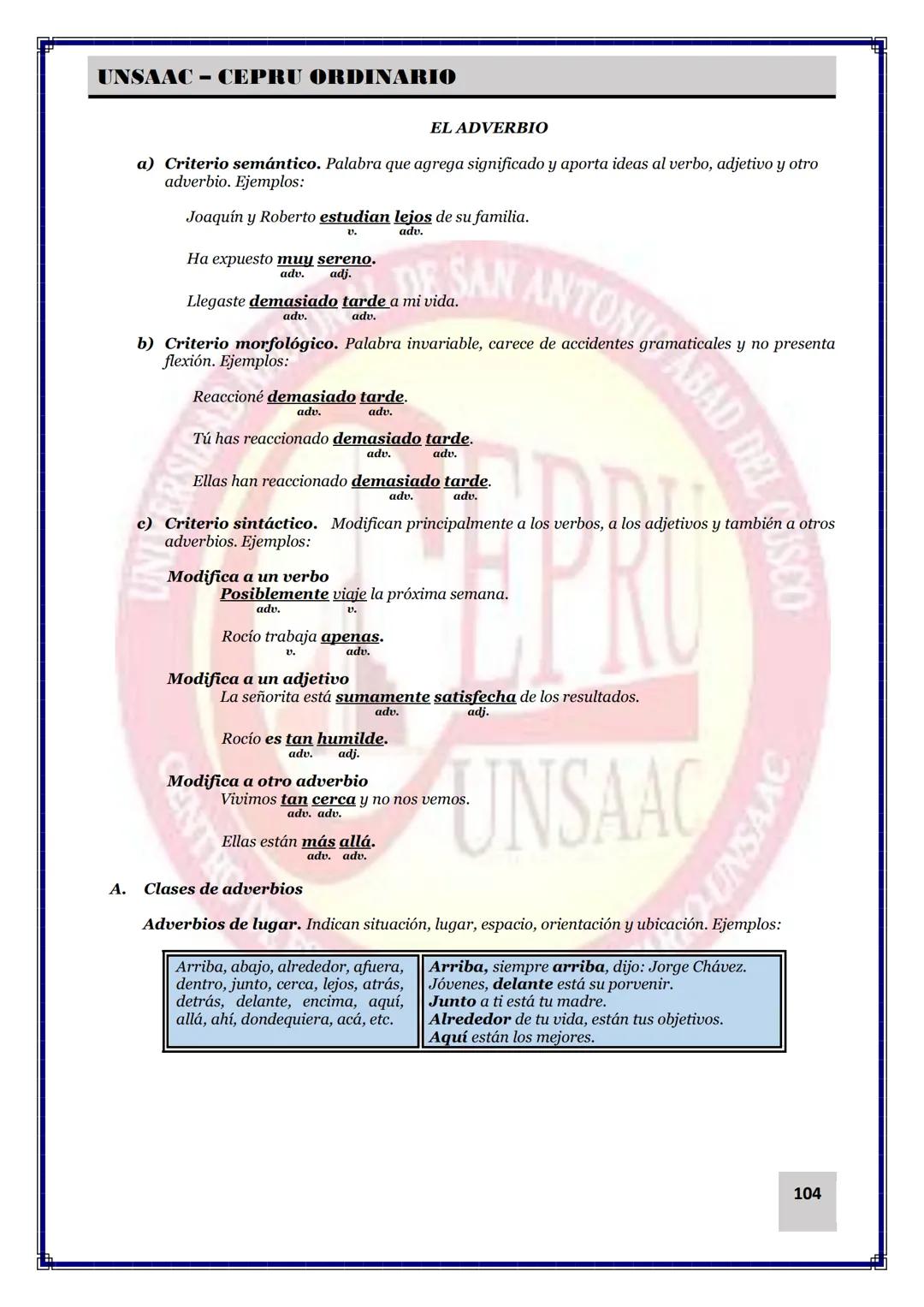 UNIVERSIDAD NACIONAL DE
SAN ANTONIO ABAD DEL CUSCO
NACIONAL DE SAN ANTONIO ARAD
CEPRI
UNSAAC
CENTRO DE ESTUDIOS PRE UNIVERSITARIO
UNSAAC
CIC