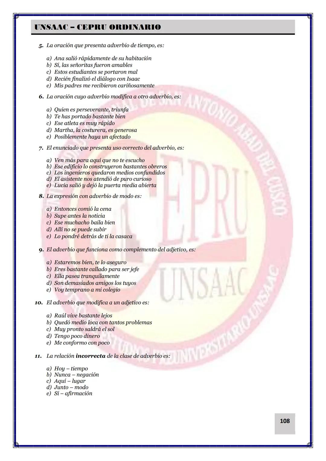 UNIVERSIDAD NACIONAL DE
SAN ANTONIO ABAD DEL CUSCO
NACIONAL DE SAN ANTONIO ARAD
CEPRI
UNSAAC
CENTRO DE ESTUDIOS PRE UNIVERSITARIO
UNSAAC
CIC